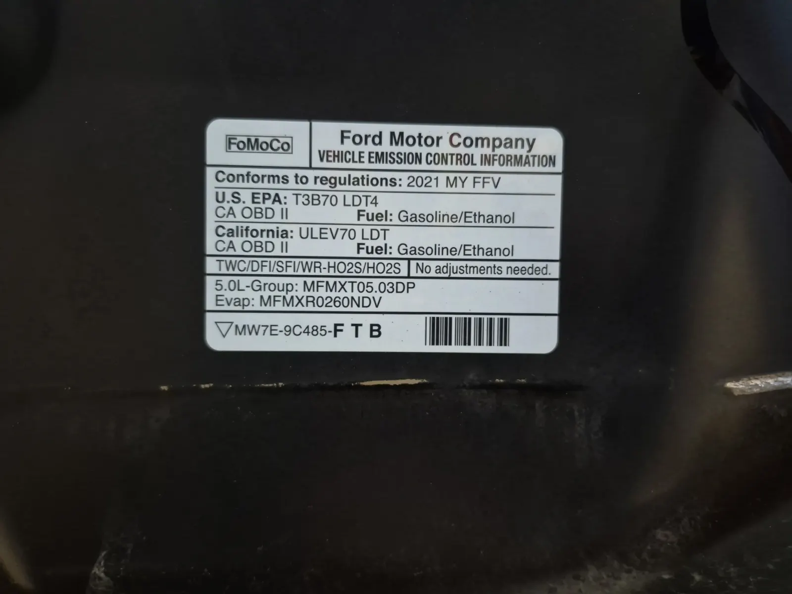 Emission Sticker Photo