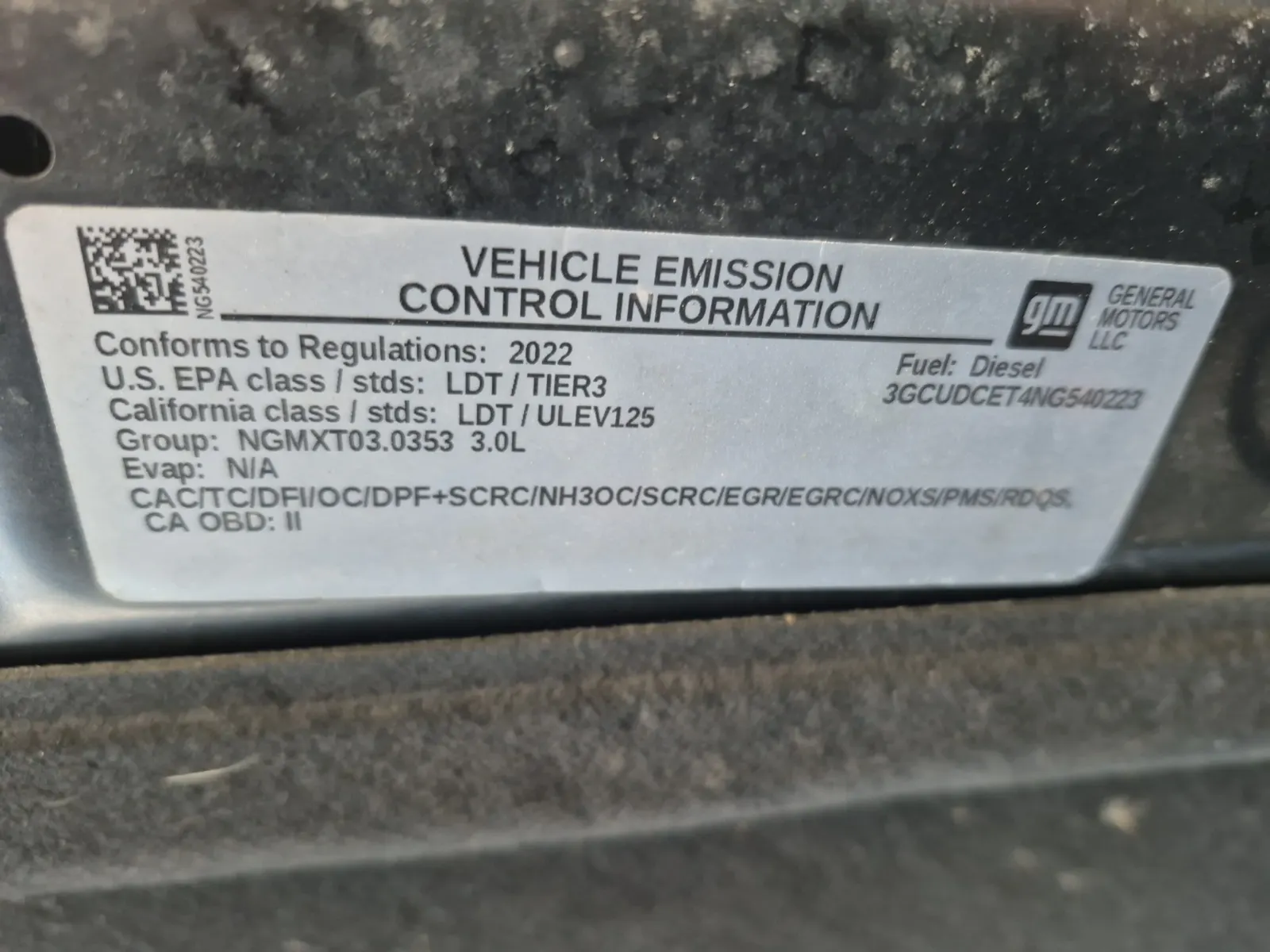 Emission Sticker Photo