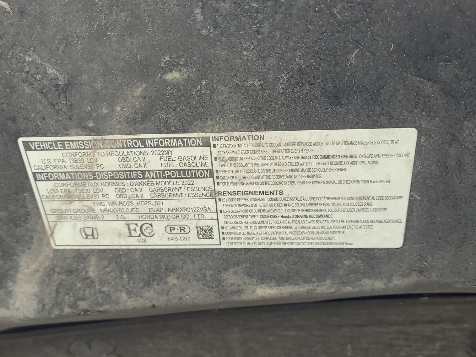 Emission Sticker Photo