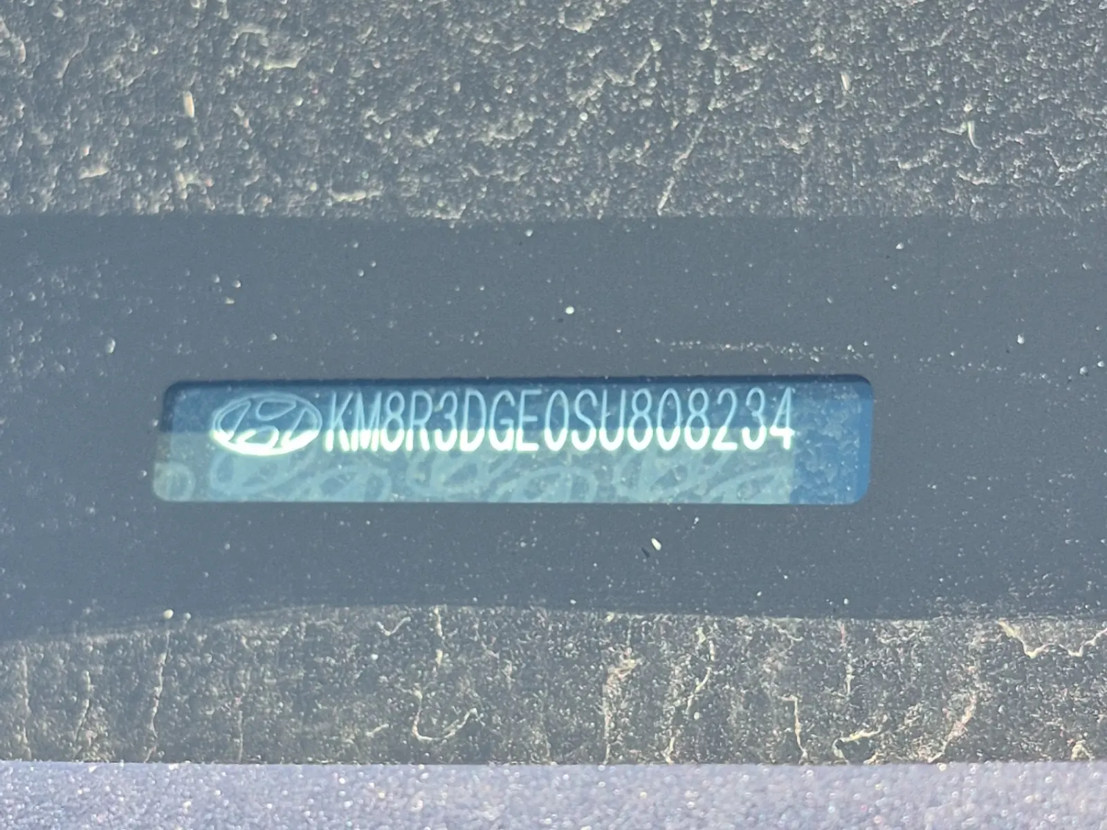Dash VIN Plate Photo