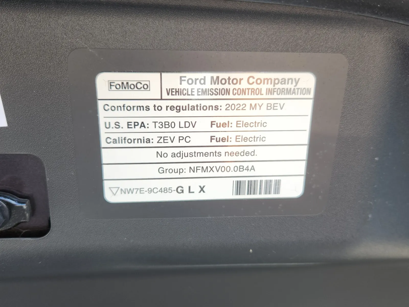 Emission Sticker Photo