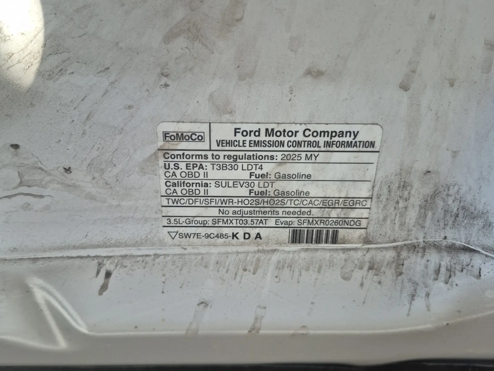 Emission Sticker Photo