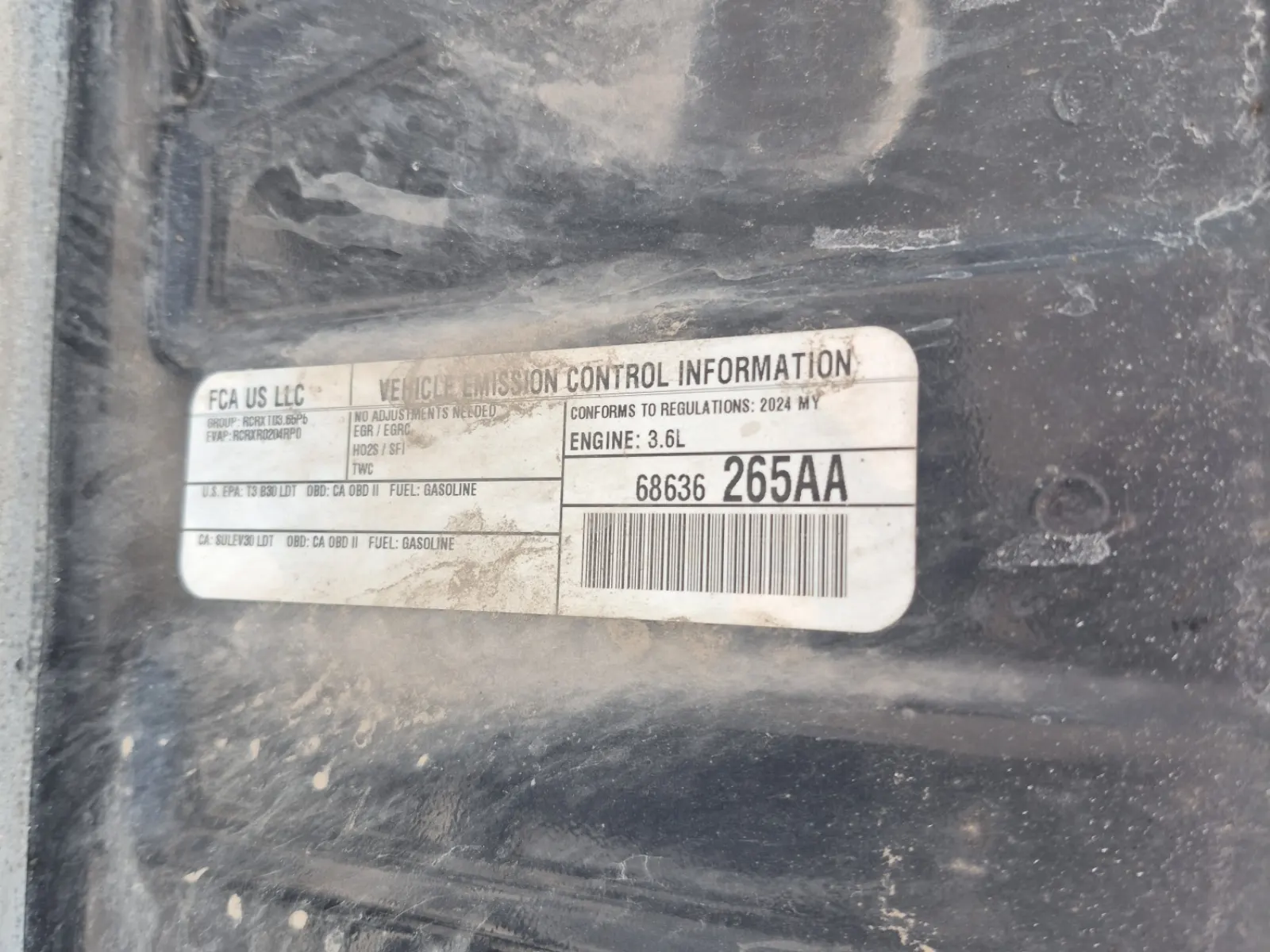 Emission Sticker Photo