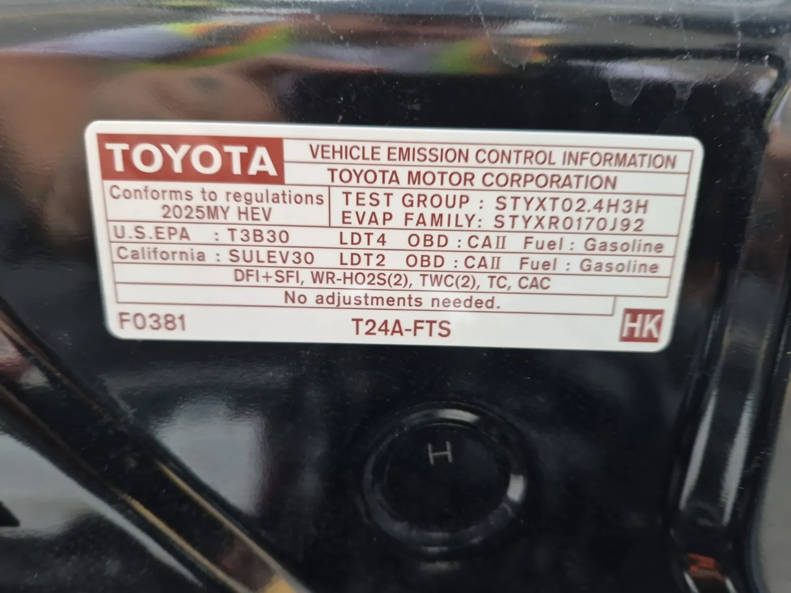 Emission Sticker Photo