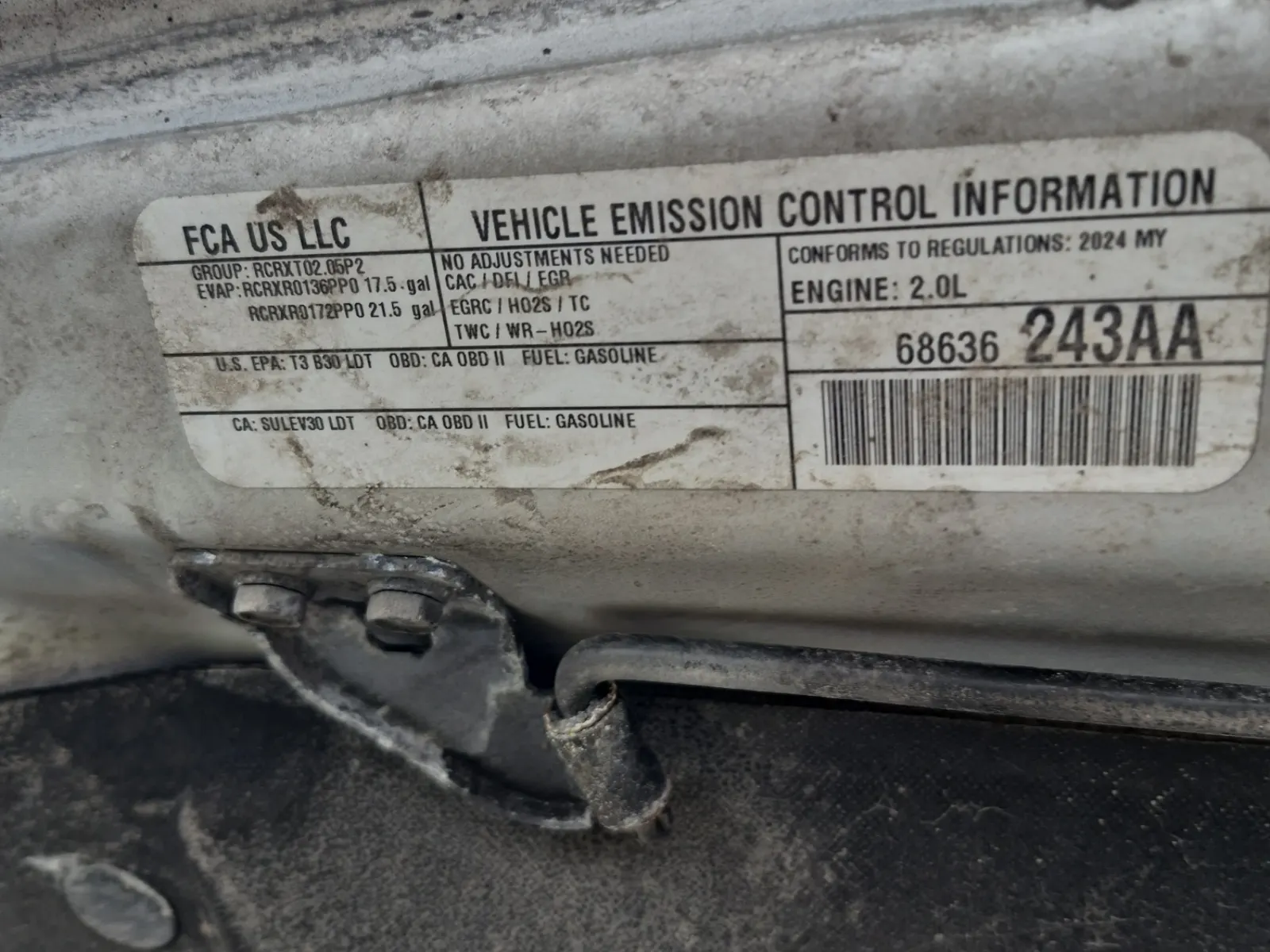 Emission Sticker Photo