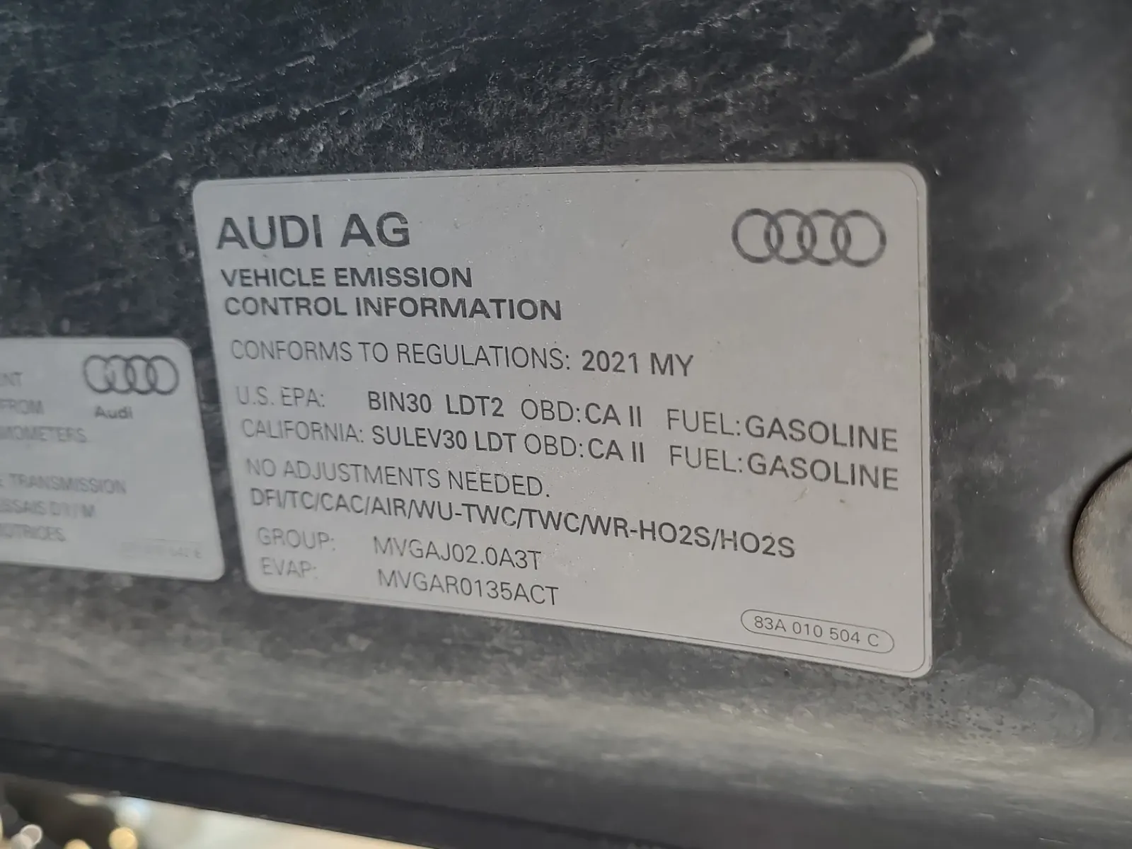 Emission Sticker Photo