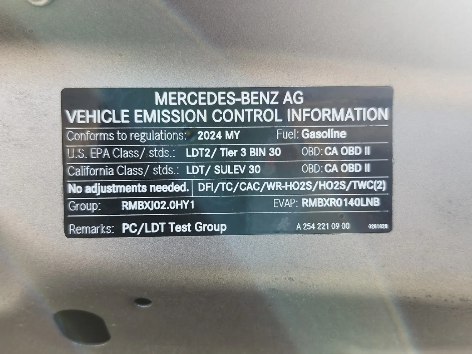 Emission Sticker Photo