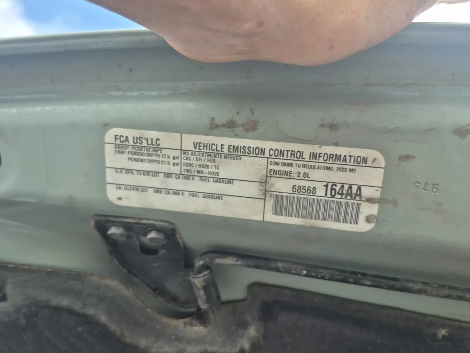 Emission Sticker Photo