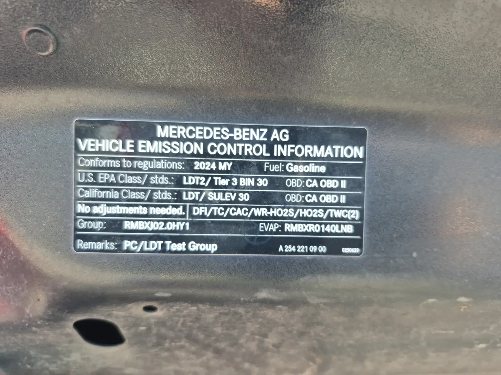 Emission Sticker Photo