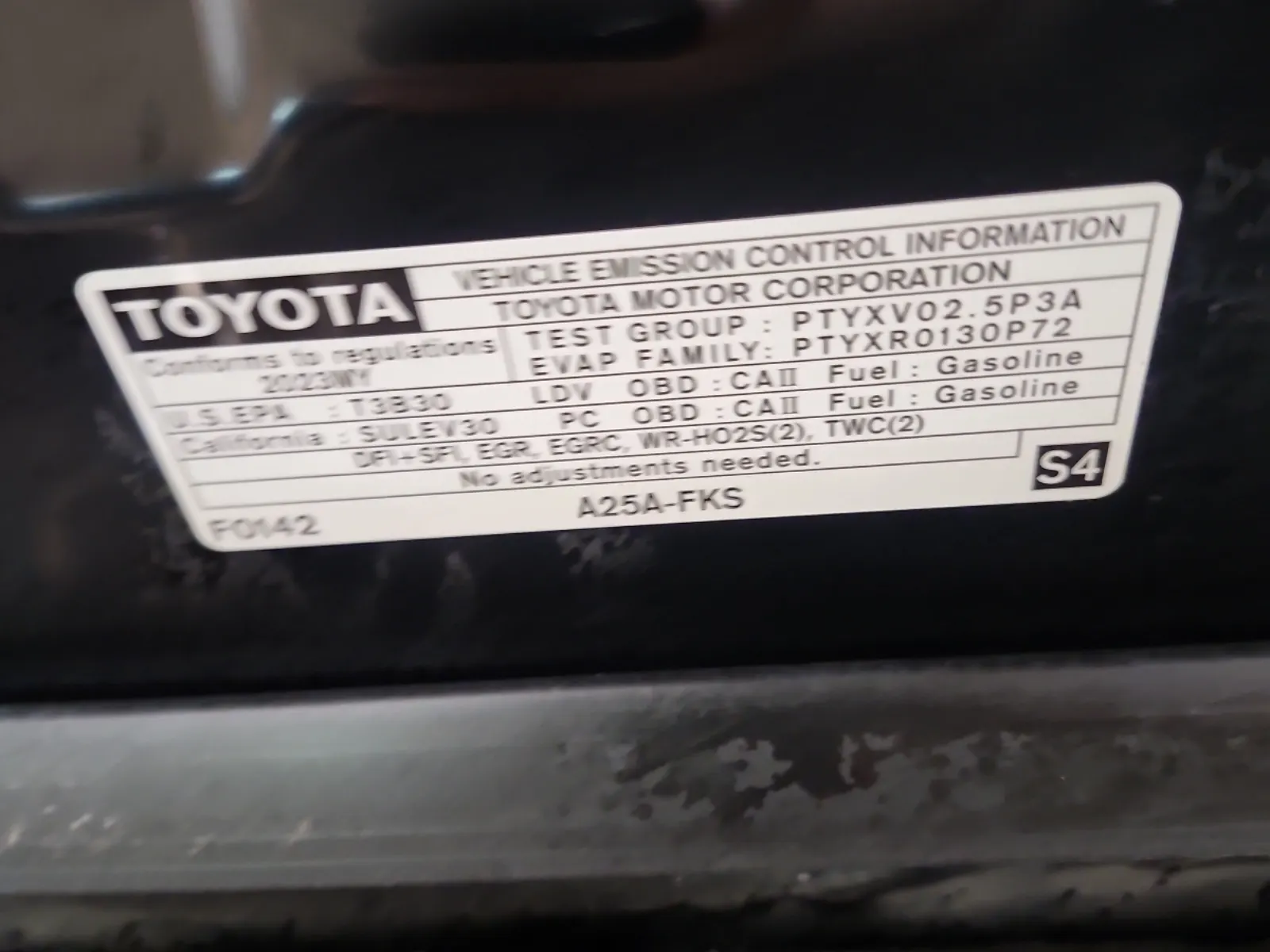 Emission Sticker Photo