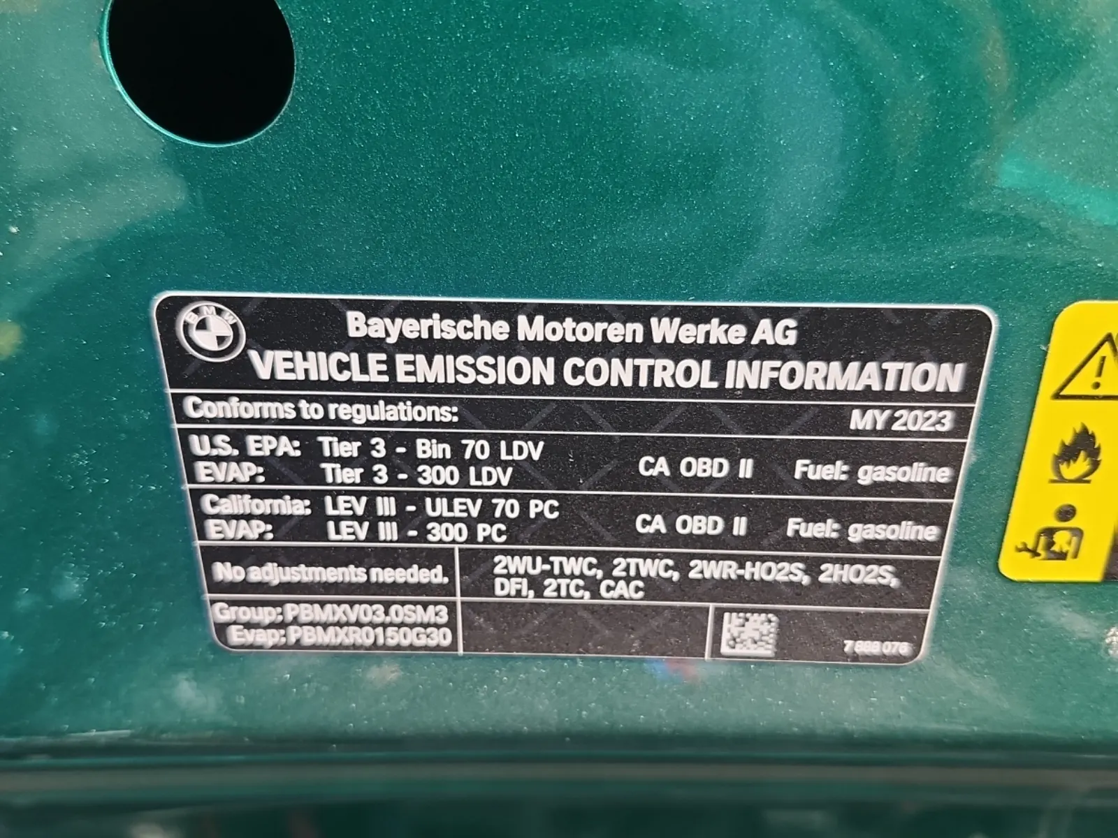 Emission Sticker Photo