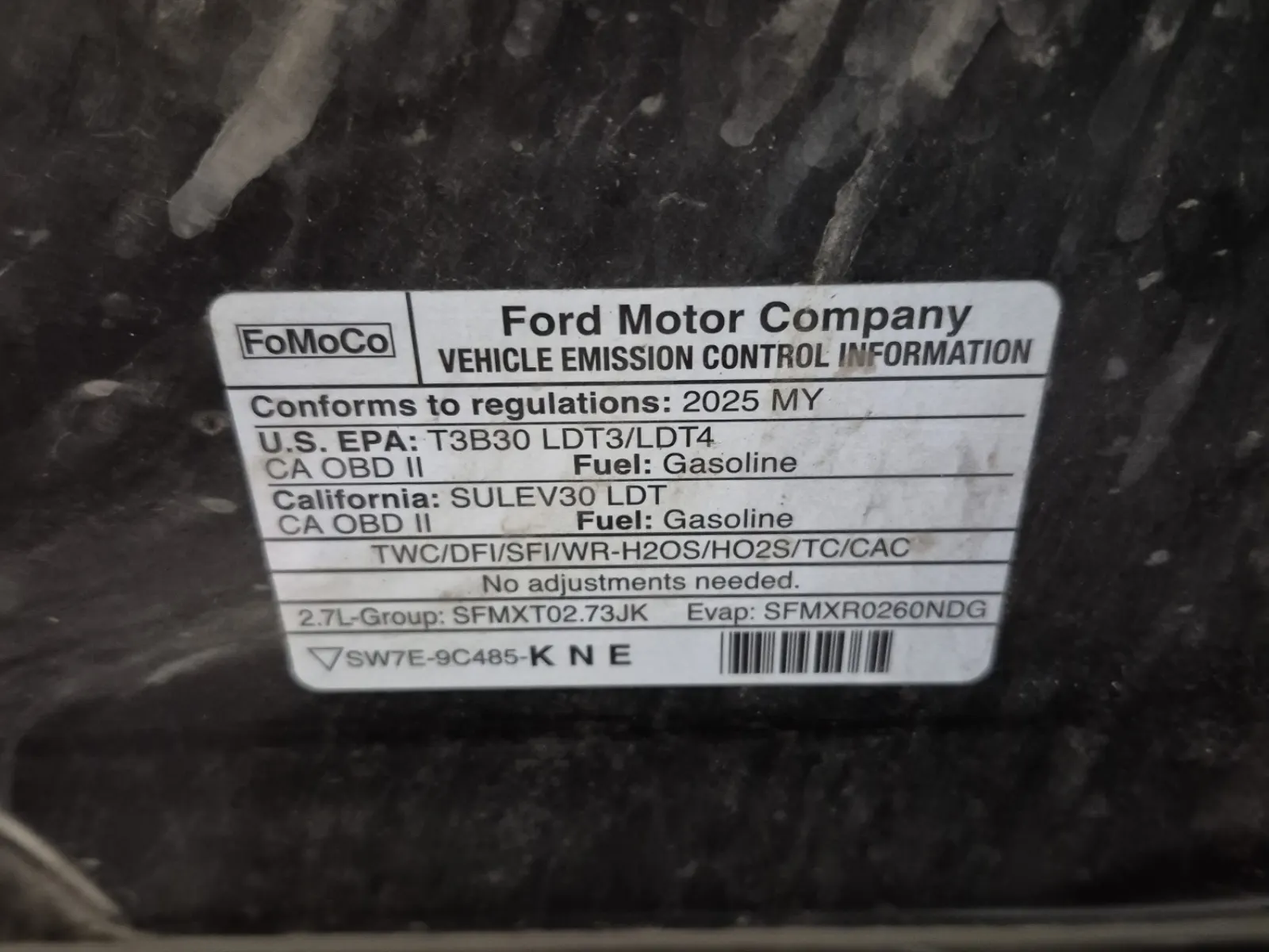 Emission Sticker Photo