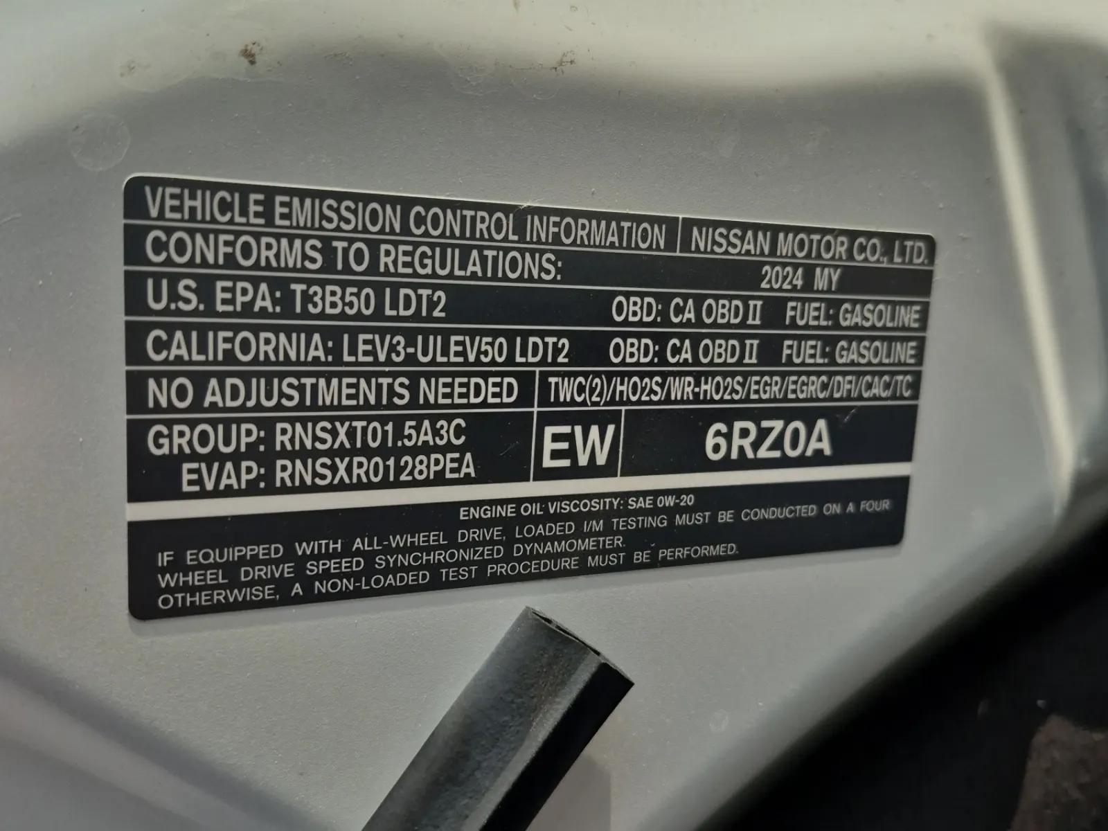 Emission Sticker Photo