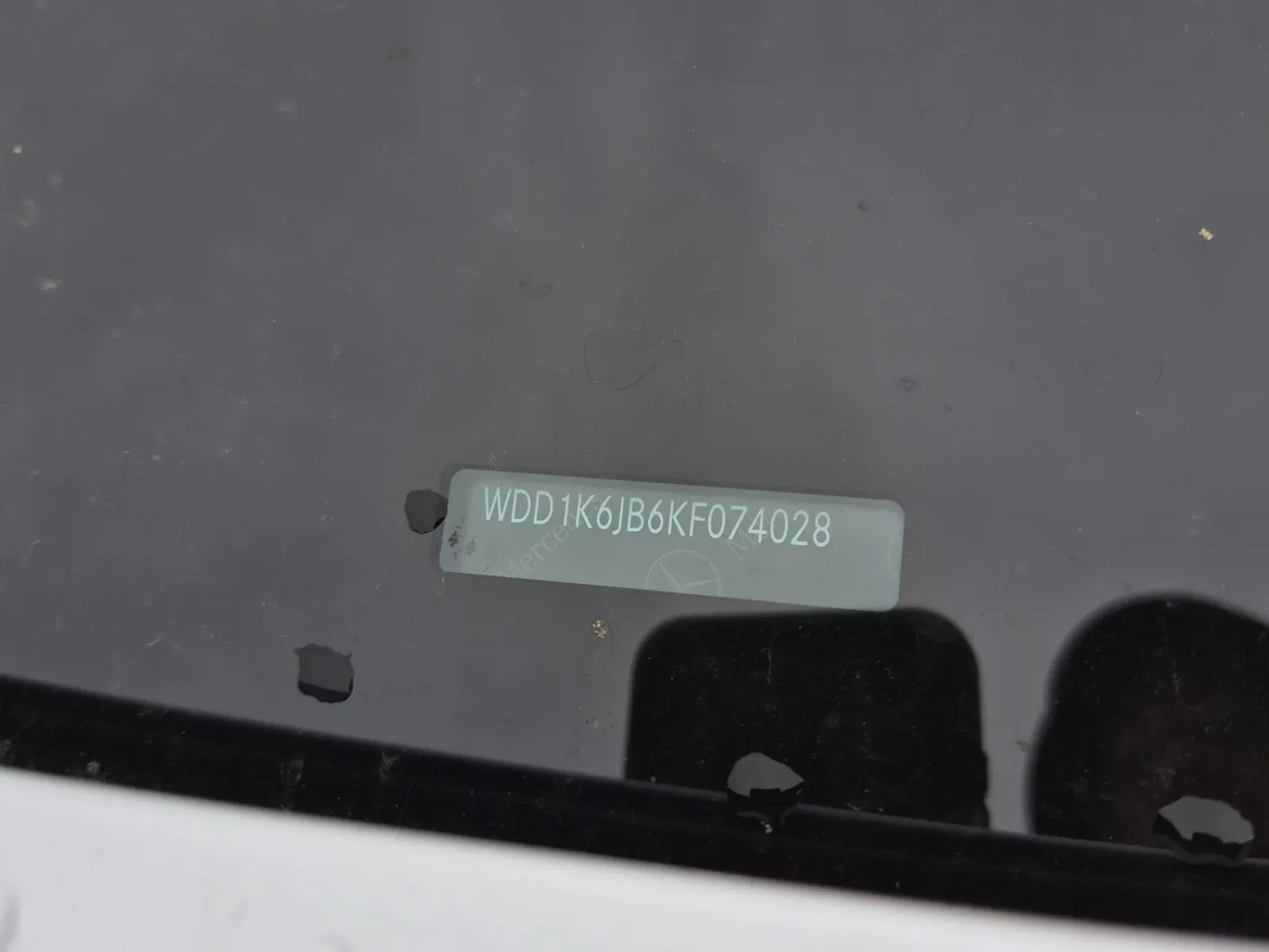 Dash VIN Plate Photo