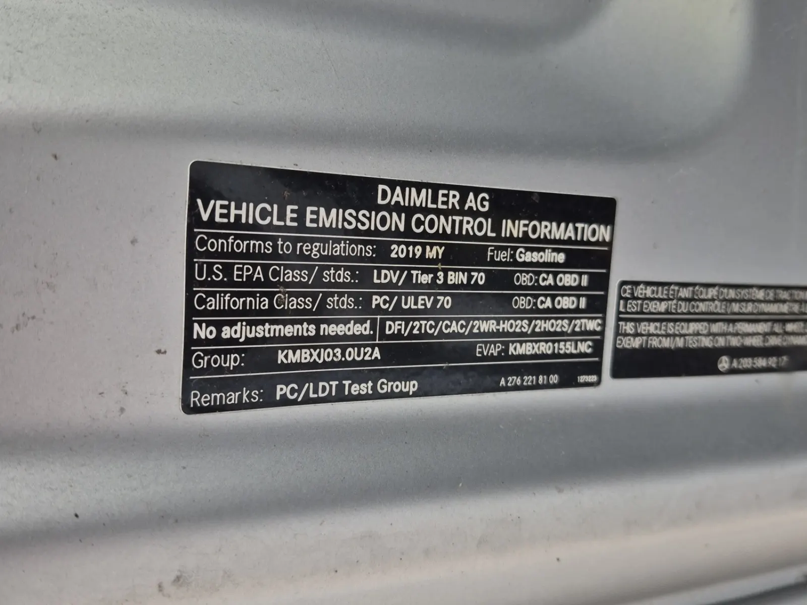 Emission Sticker Photo