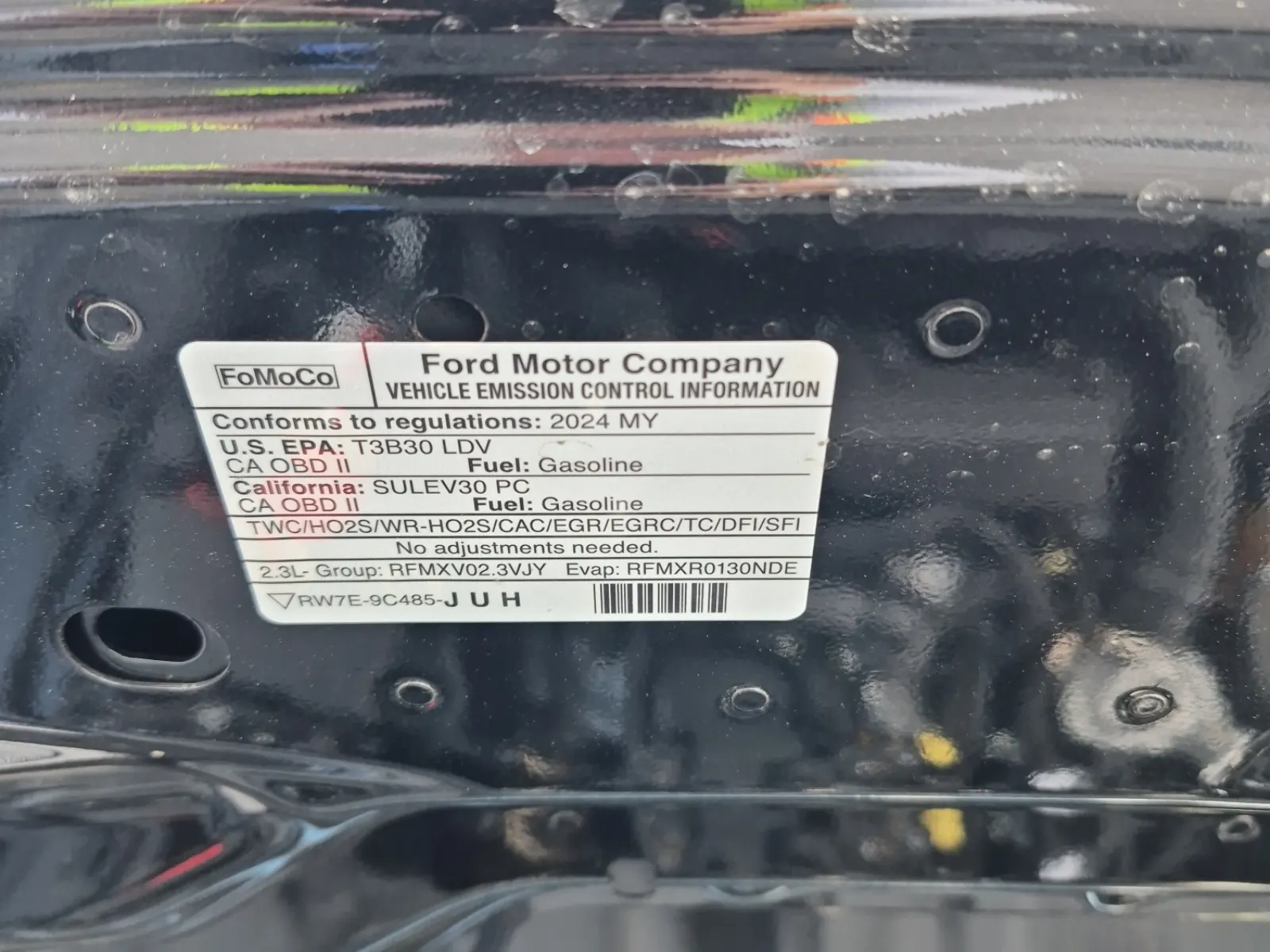 Emission Sticker Photo