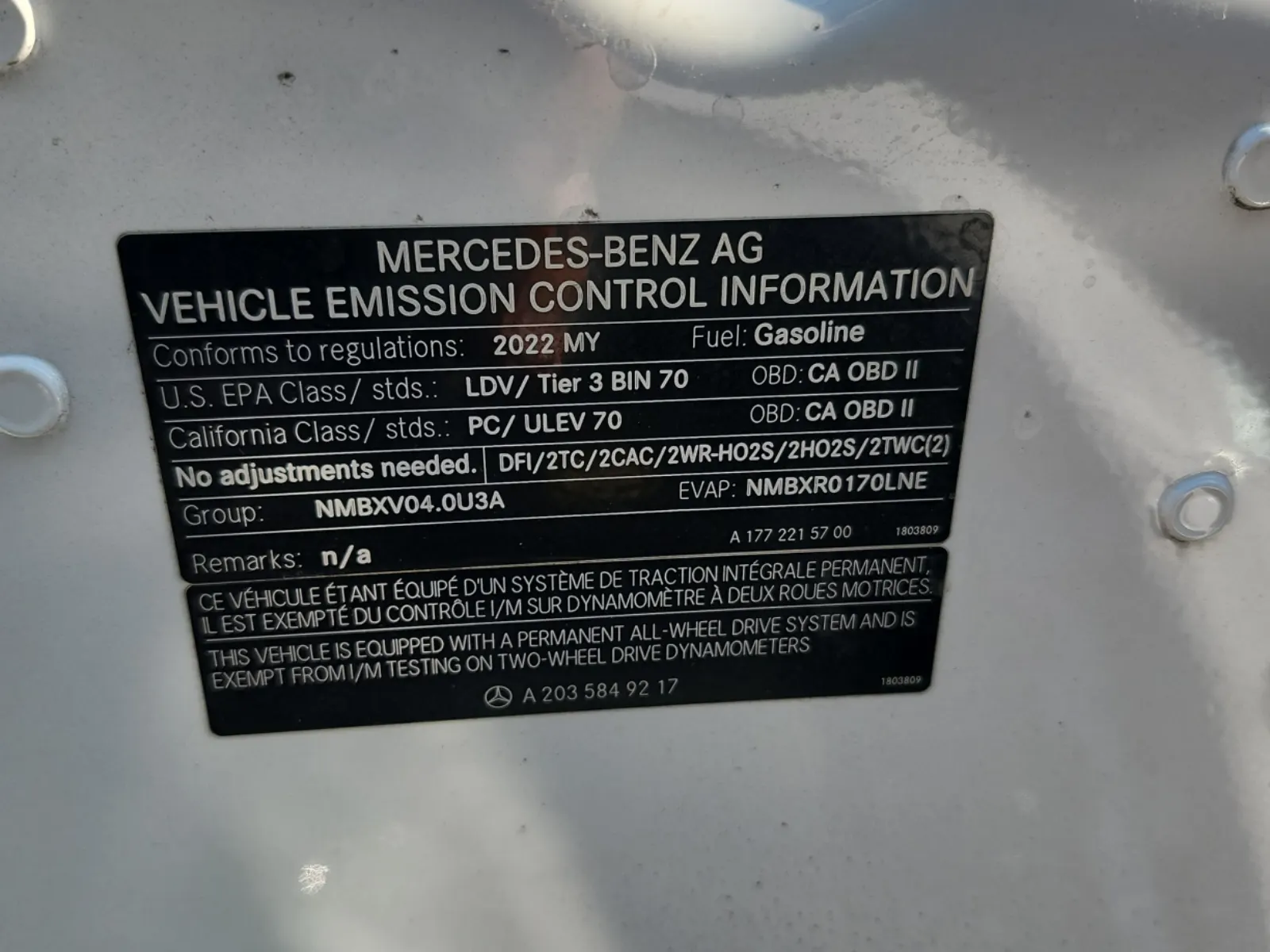Emission Sticker Photo
