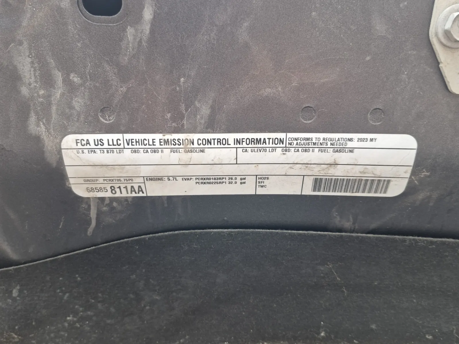 Emission Sticker Photo