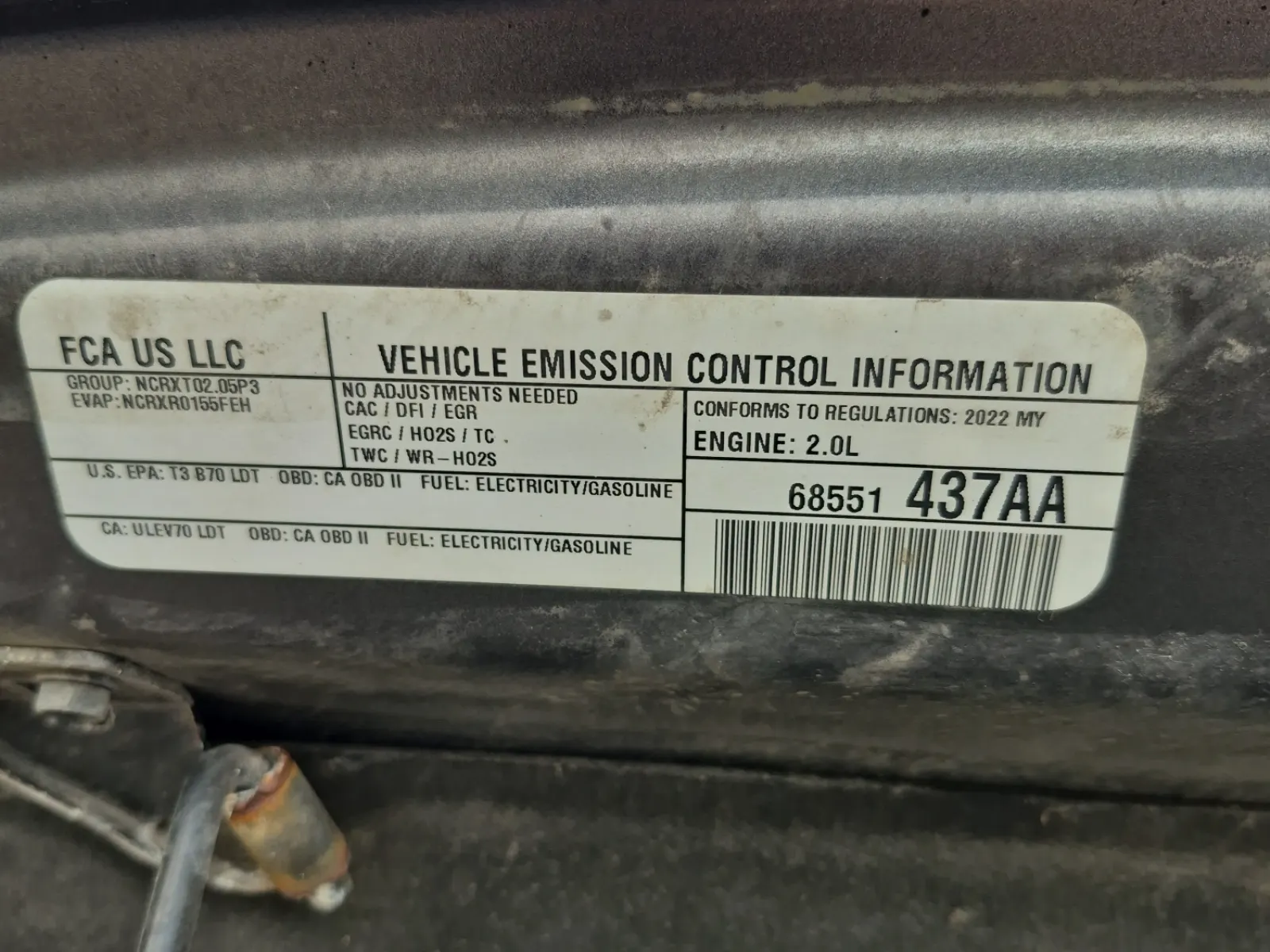 Emission Sticker Photo