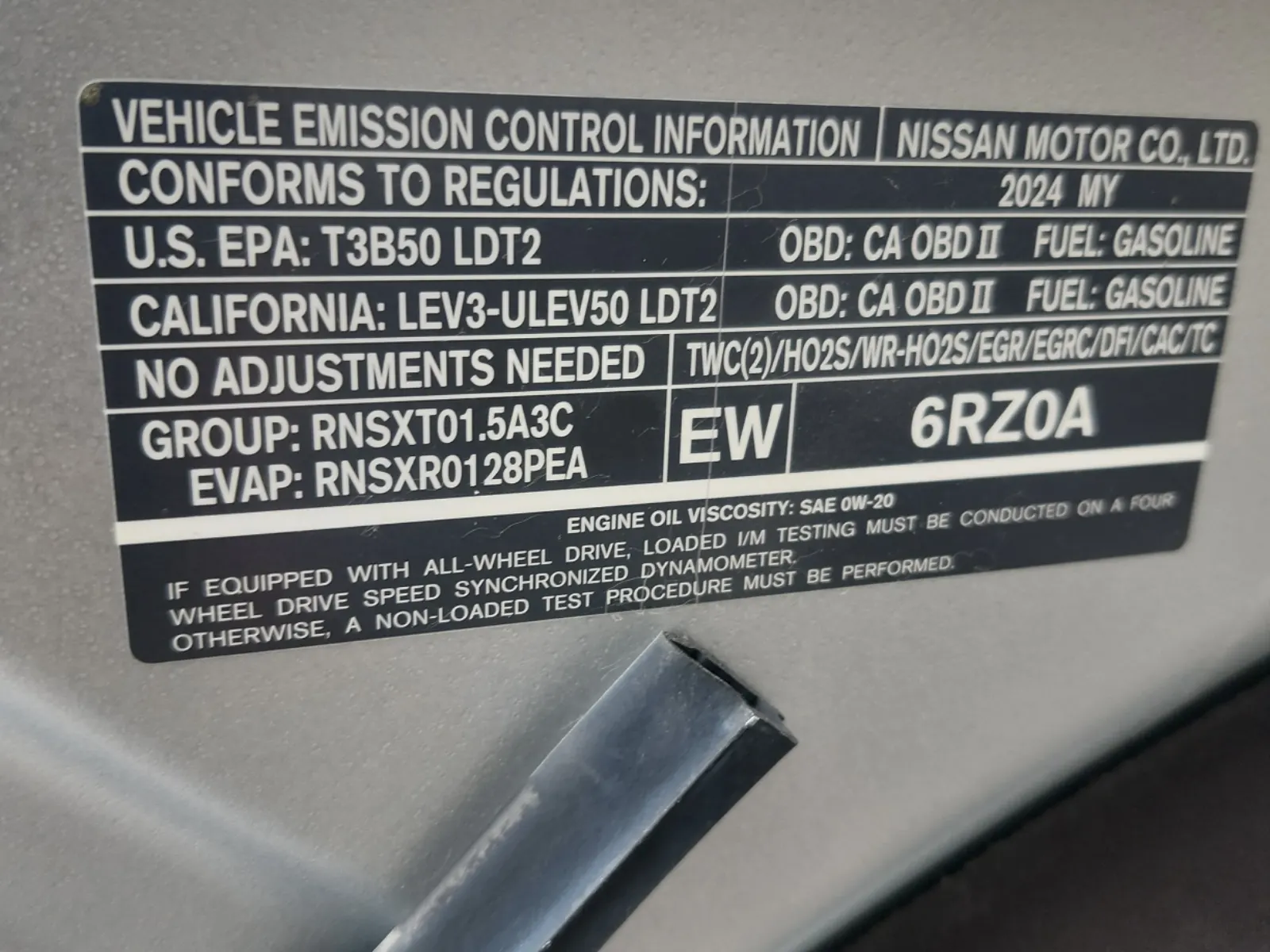 Emission Sticker Photo