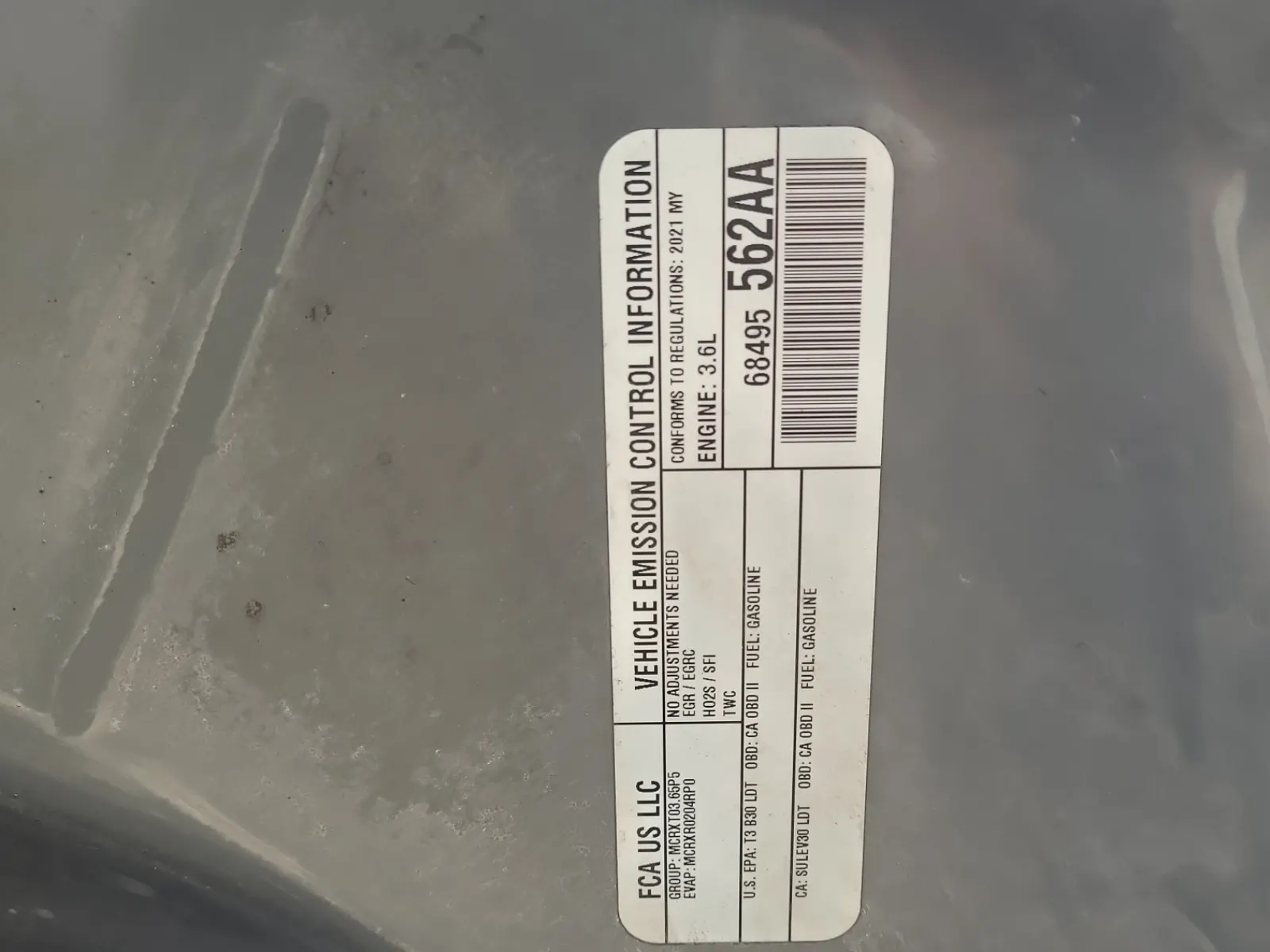 Emission Sticker Photo