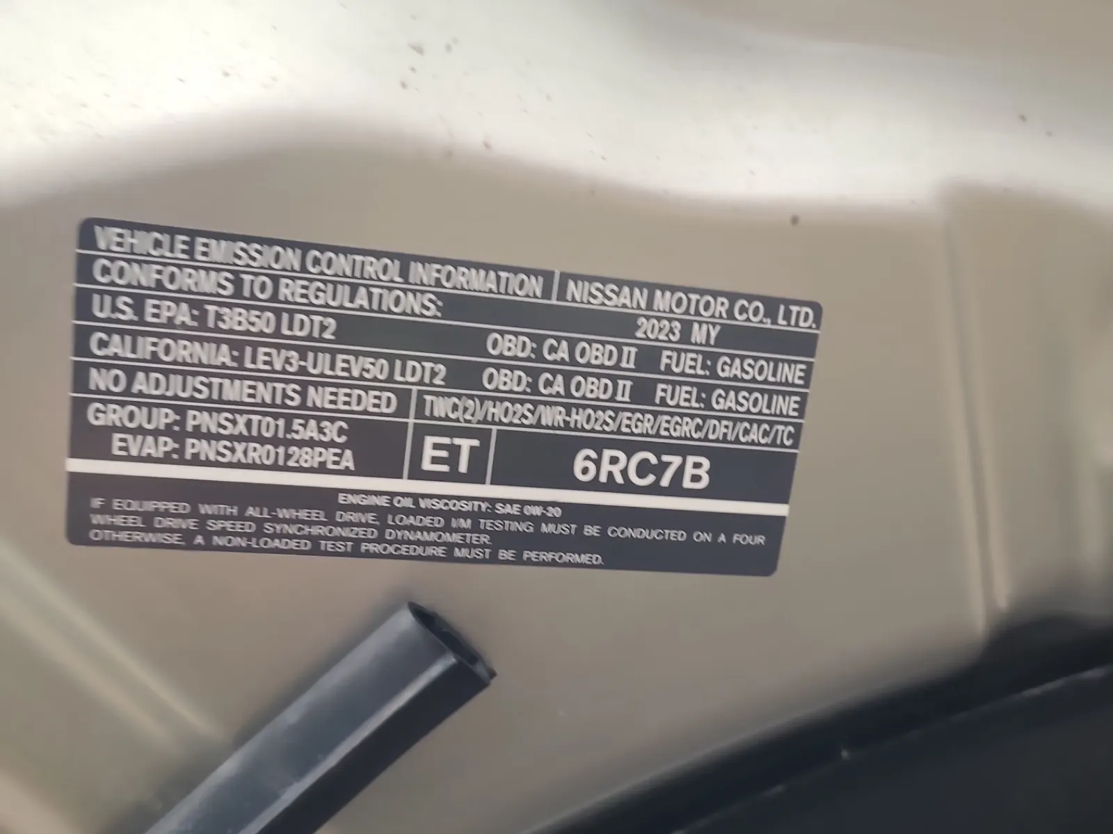 Emission Sticker Photo
