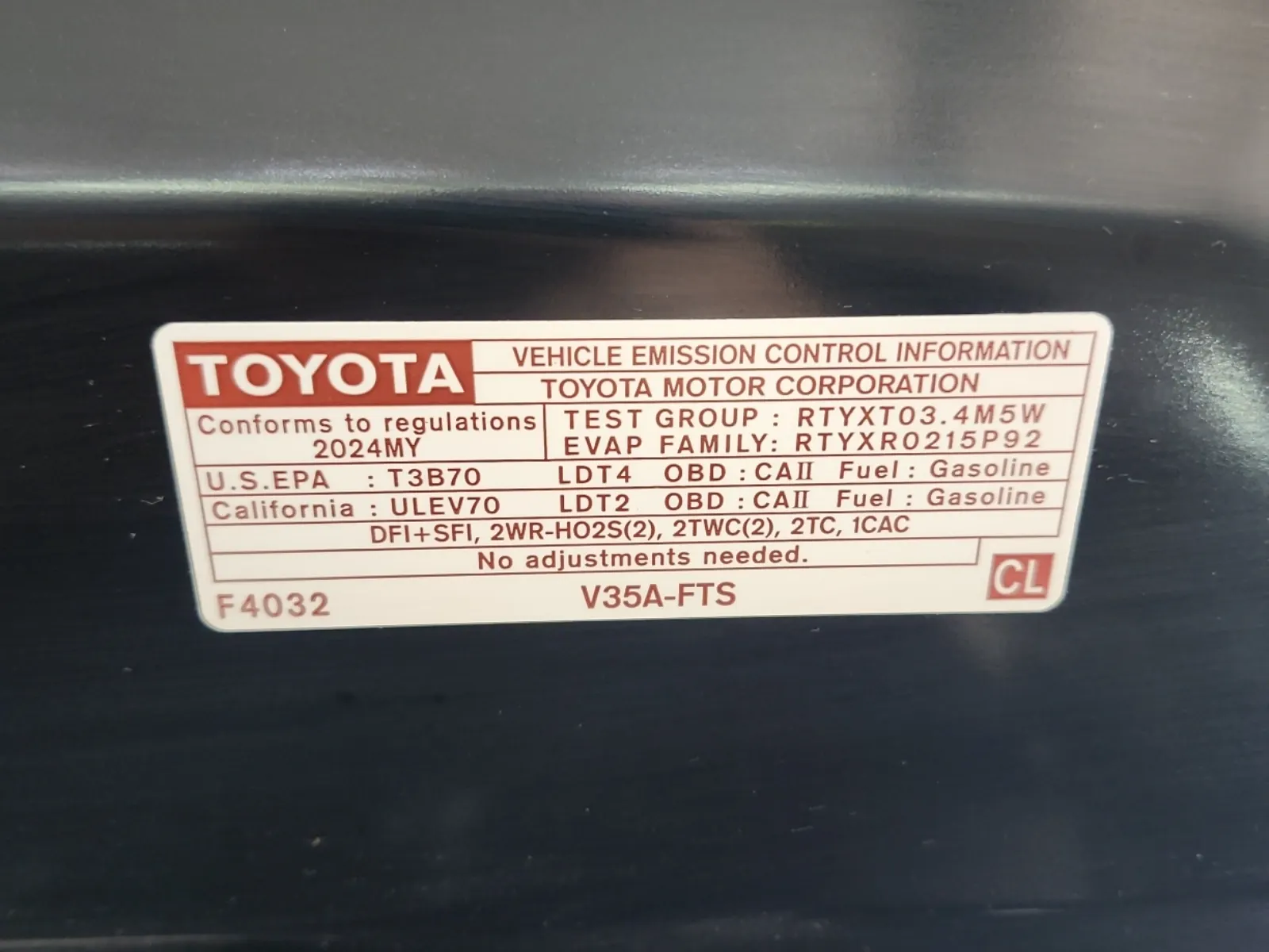 Emission Sticker Photo