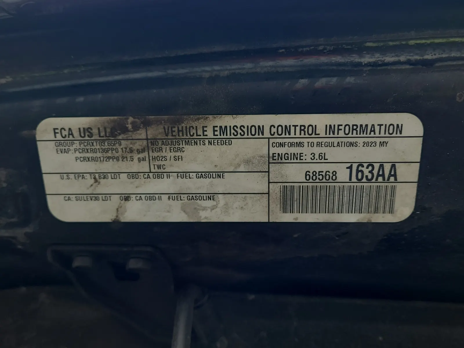 Emission Sticker Photo