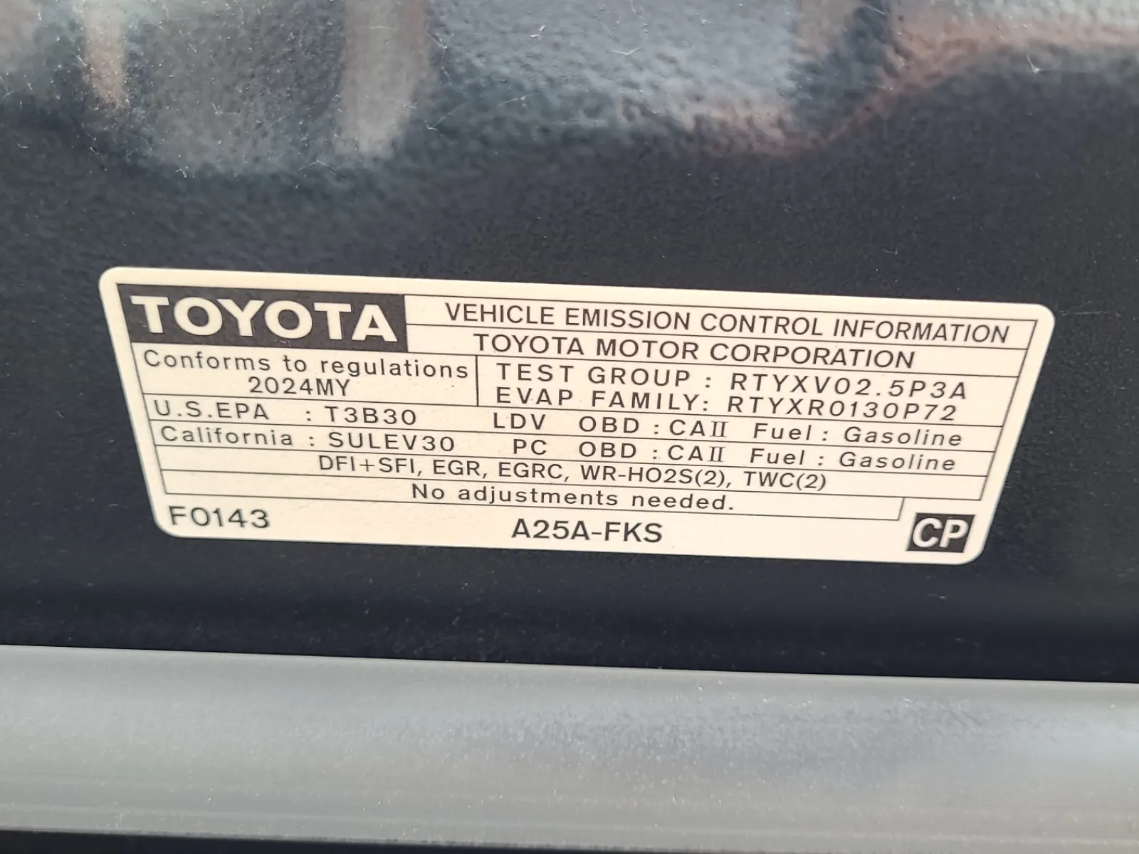 Emission Sticker Photo
