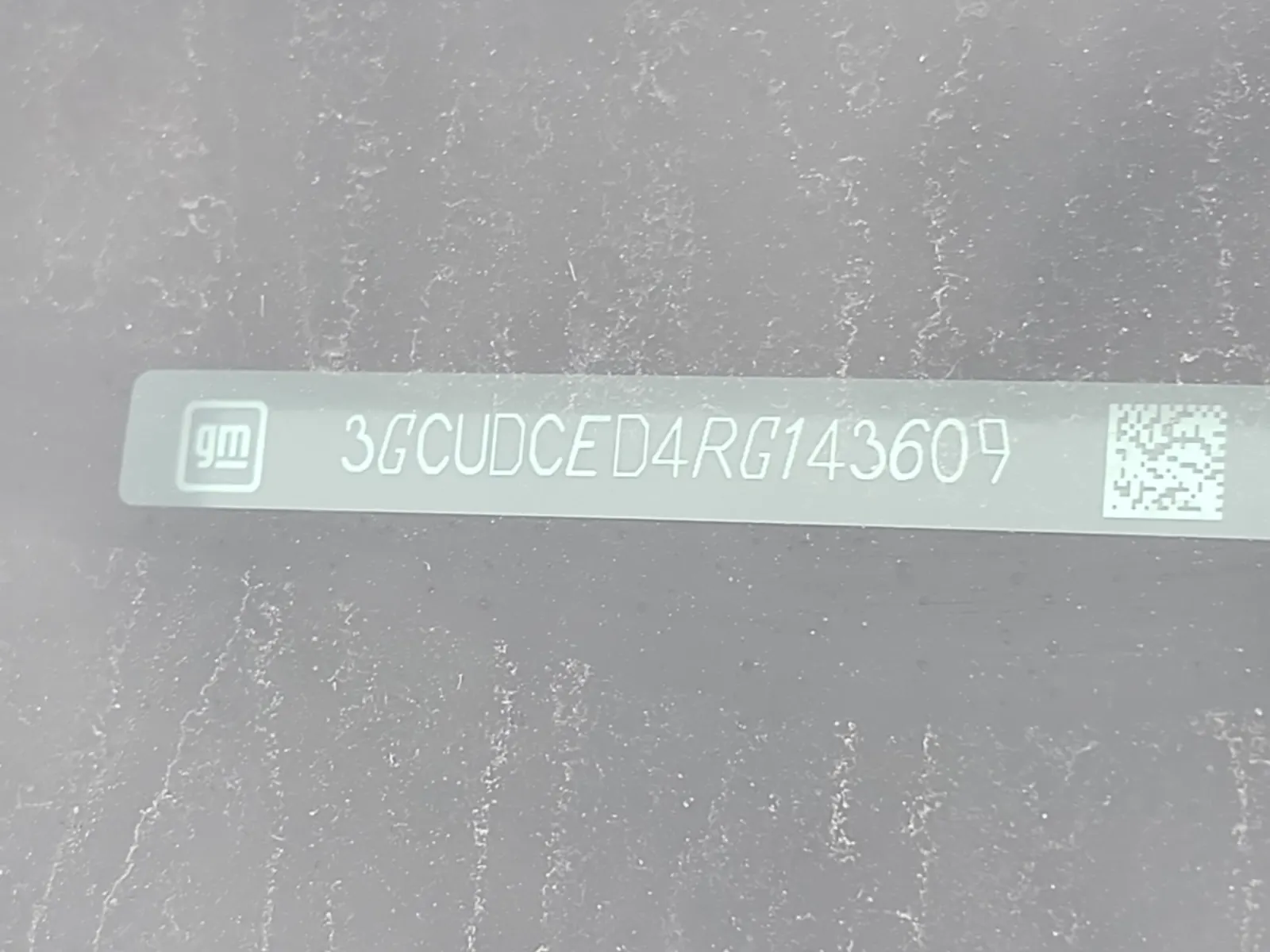 Dash VIN Plate Photo