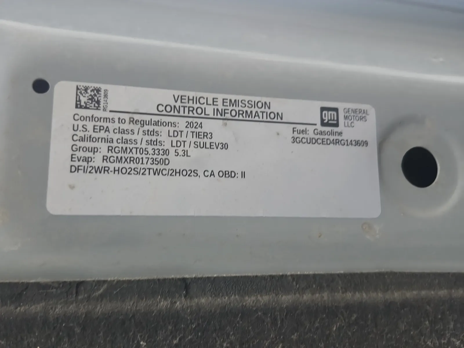 Emission Sticker Photo