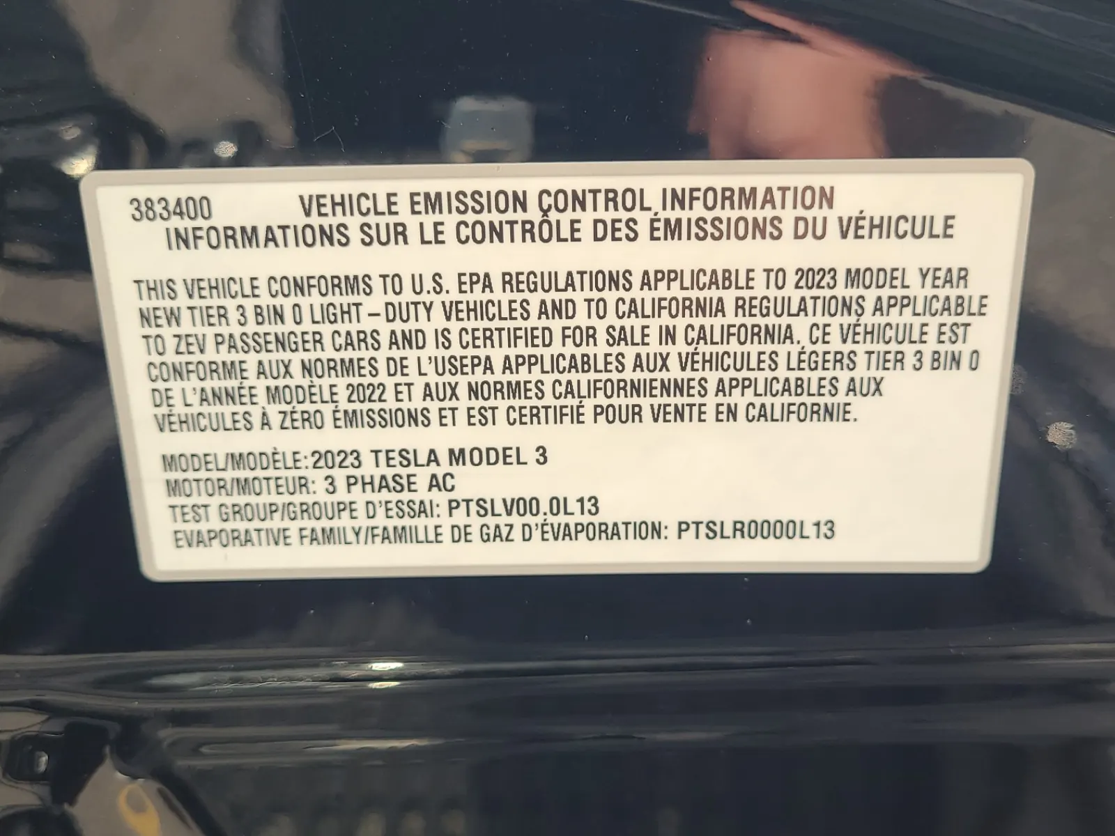 Emission Sticker Photo
