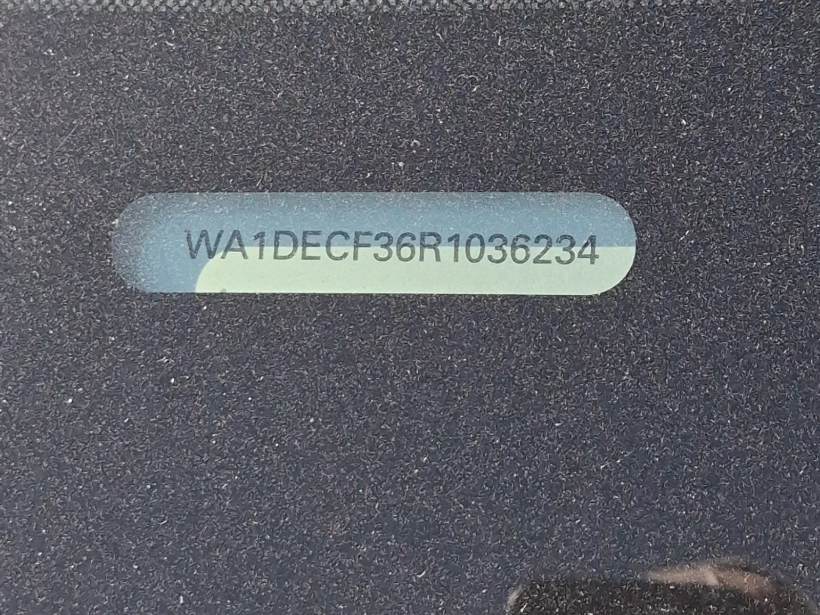 Dash VIN Plate Photo