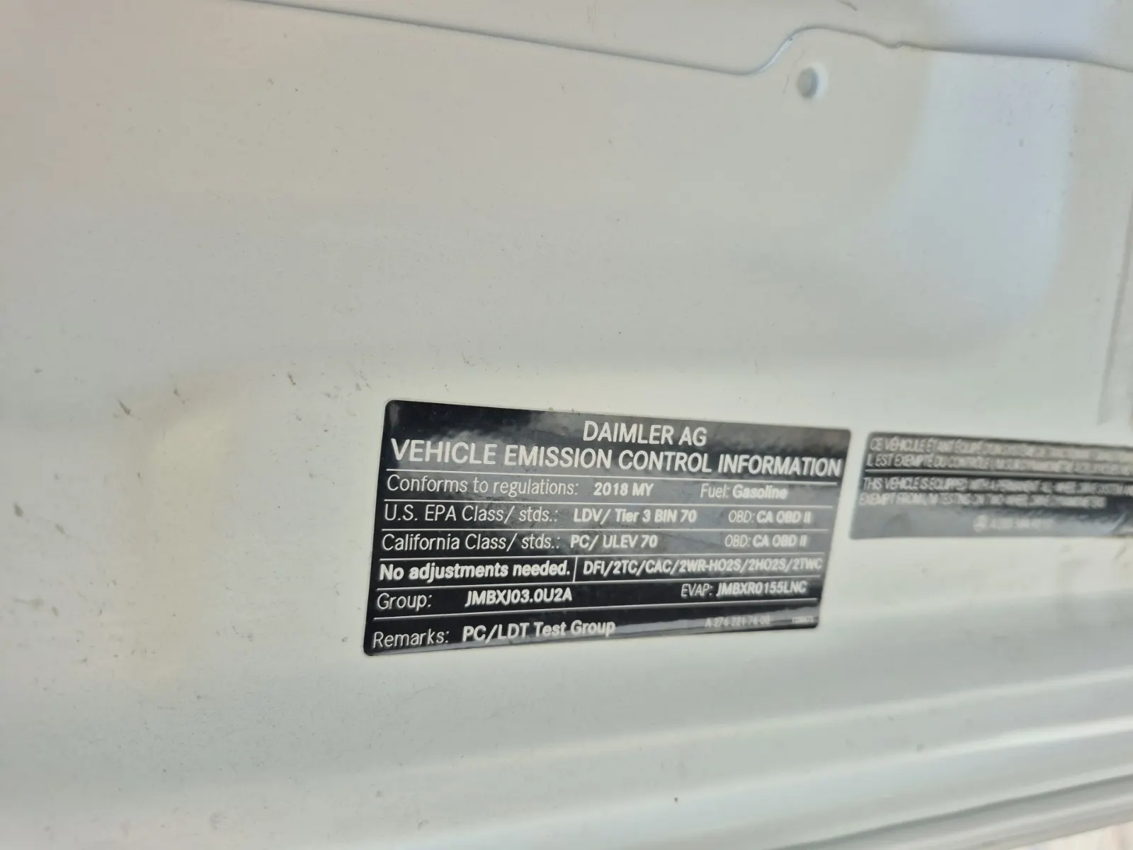 Emission Sticker Photo