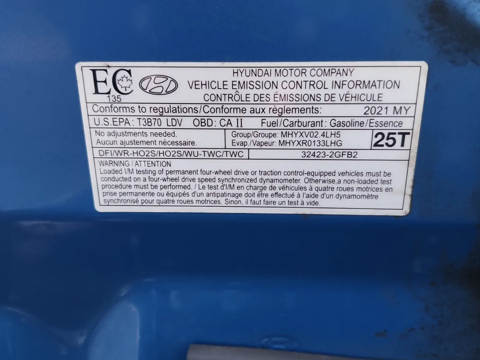 Emission Sticker Photo