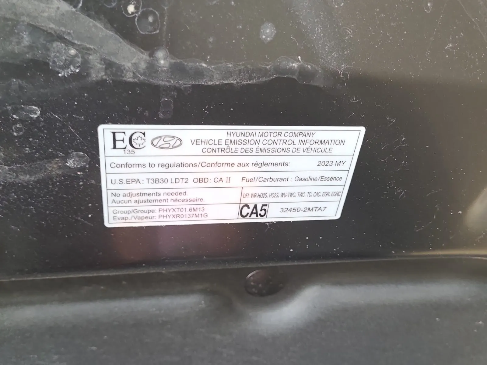 Emission Sticker Photo