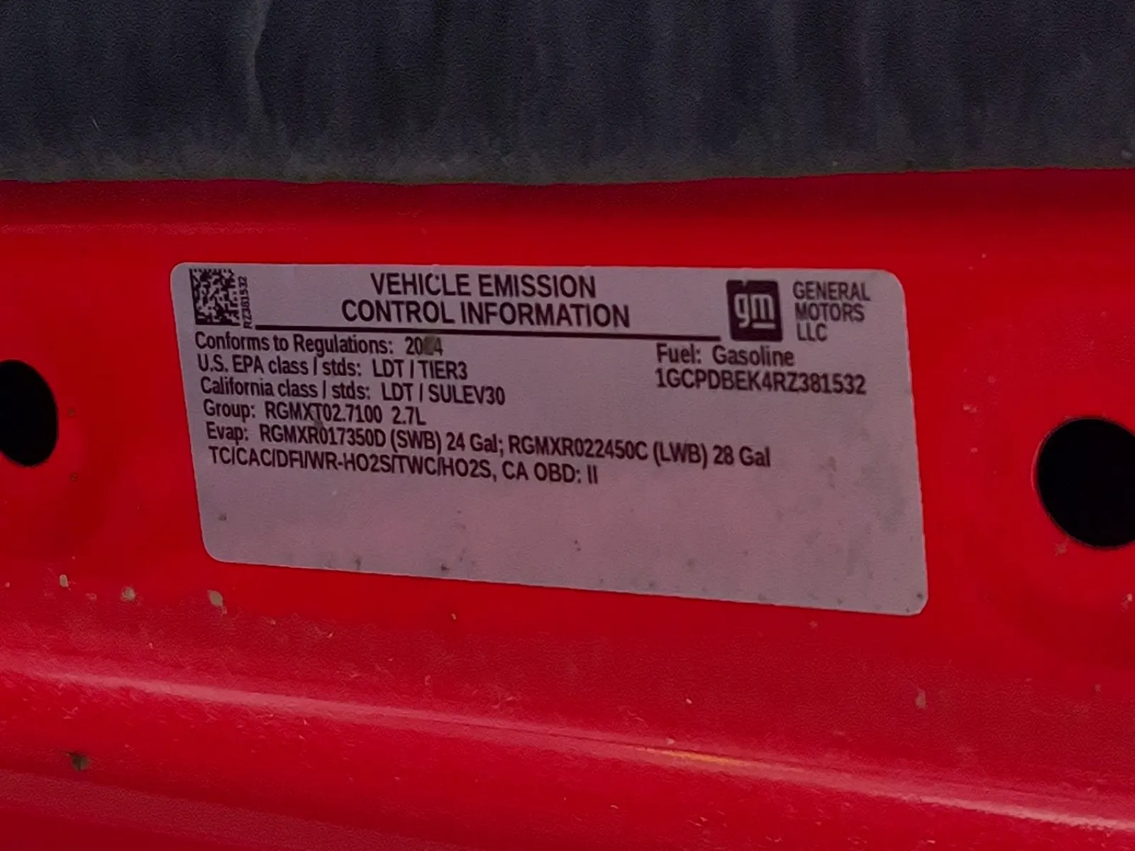 Emission Sticker Photo