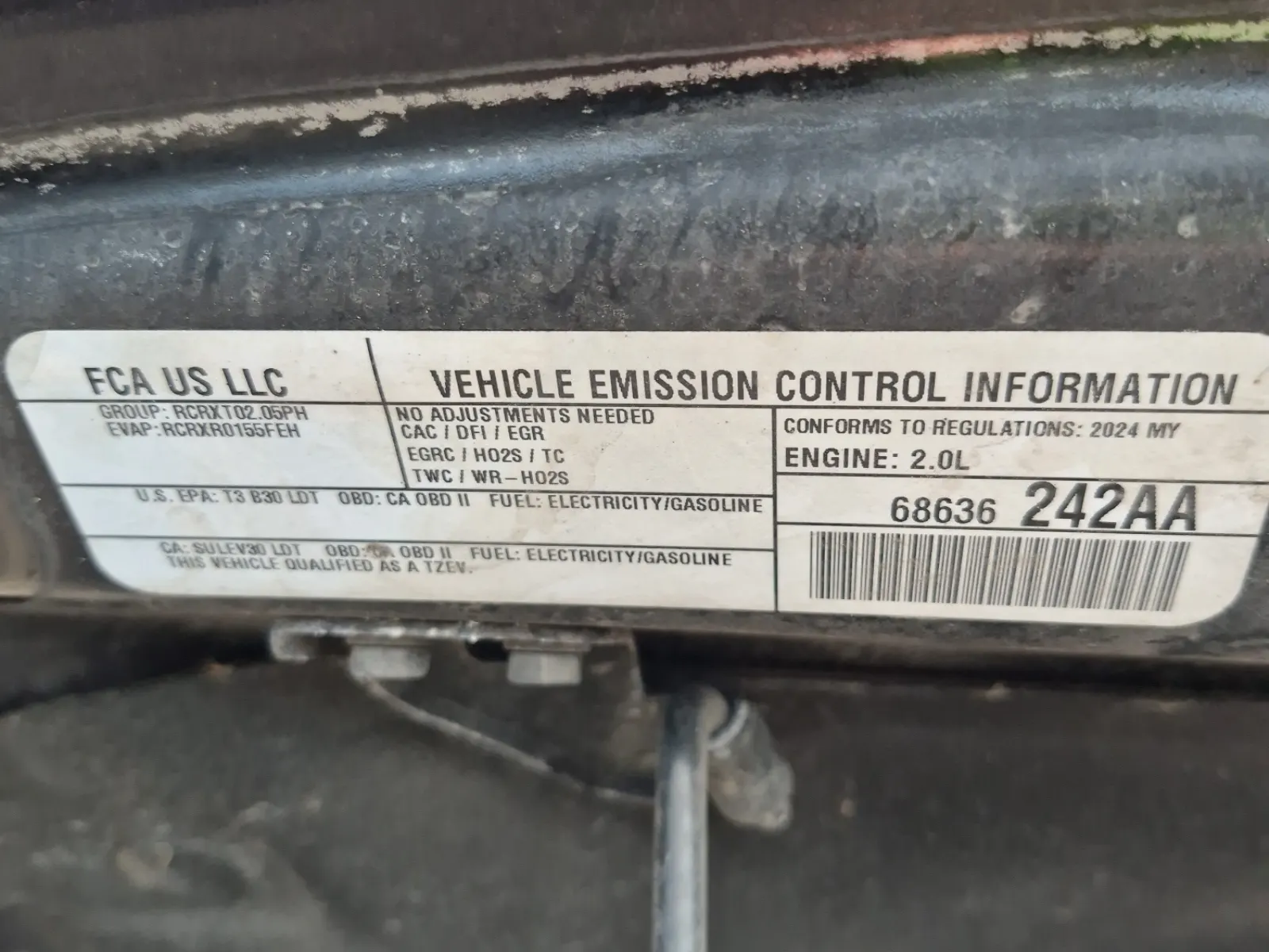 Emission Sticker Photo