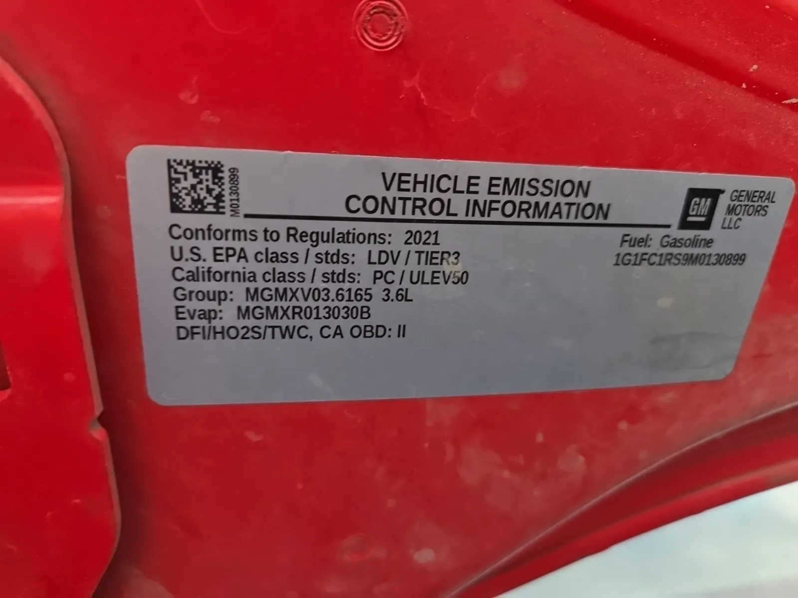 Emission Sticker Photo