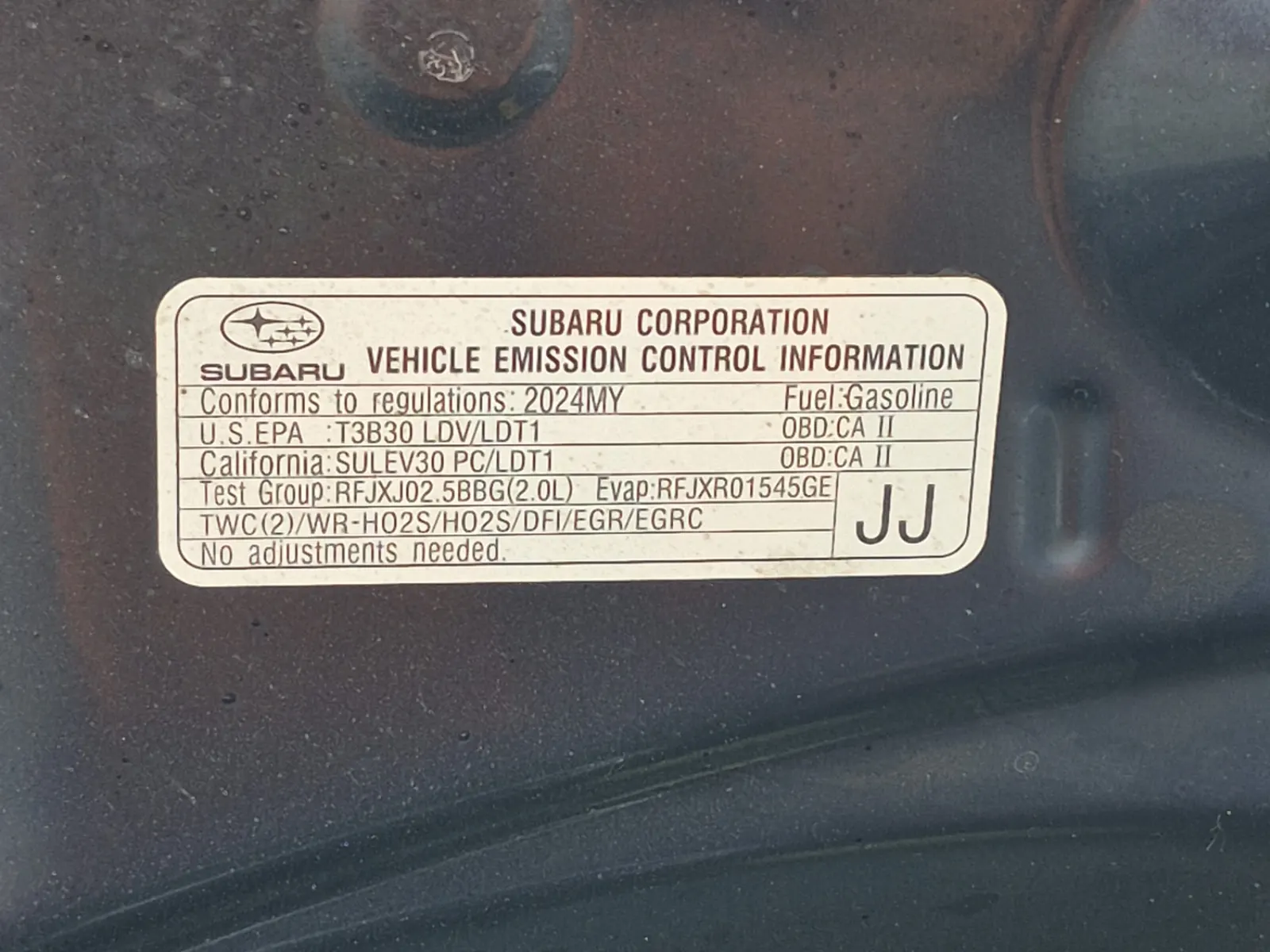 Emission Sticker Photo
