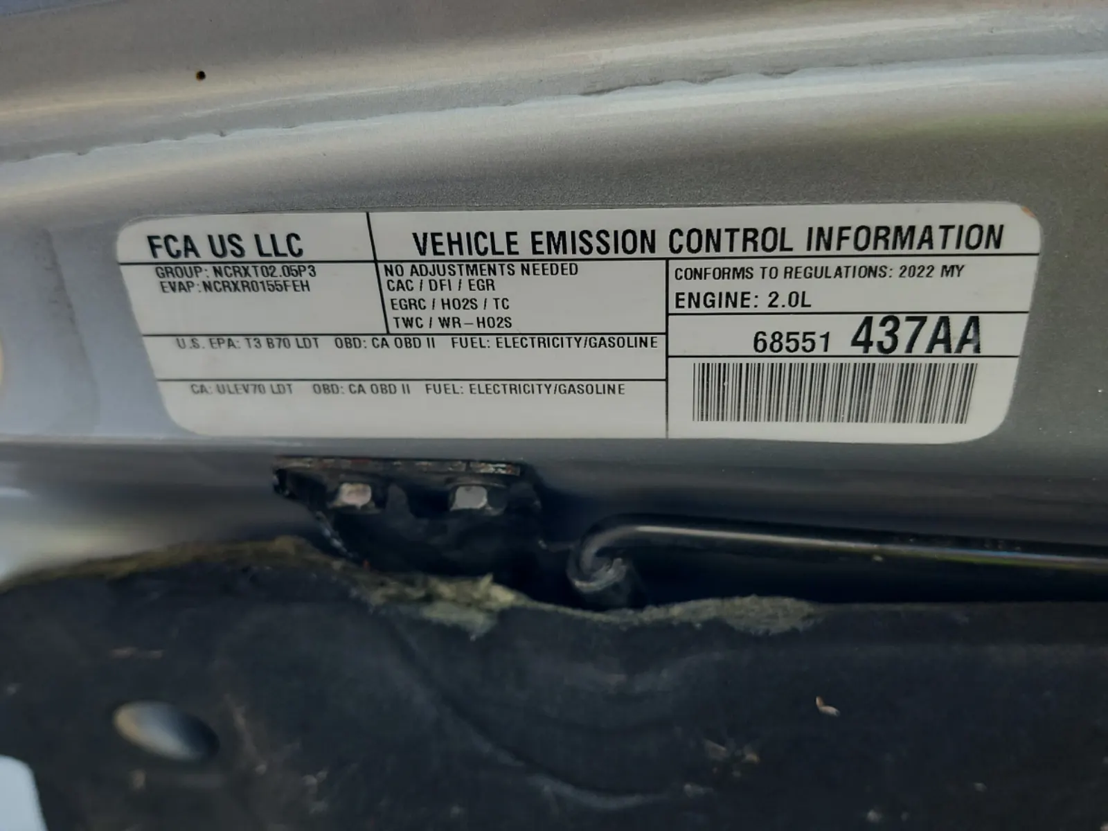 Emission Sticker Photo