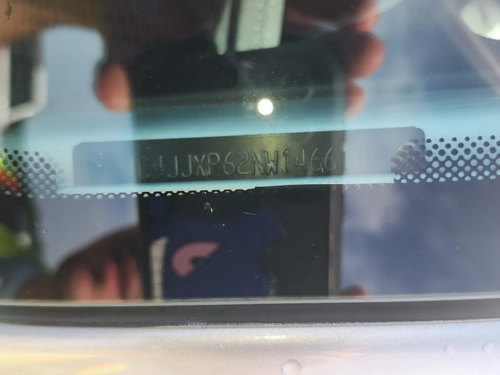 Dash VIN Plate Photo