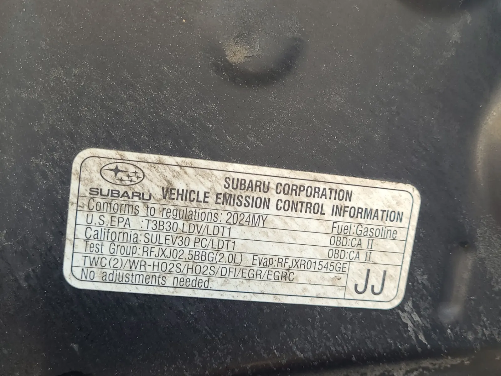 Emission Sticker Photo