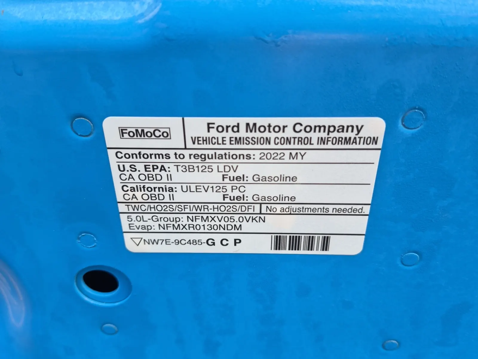 Emission Sticker Photo