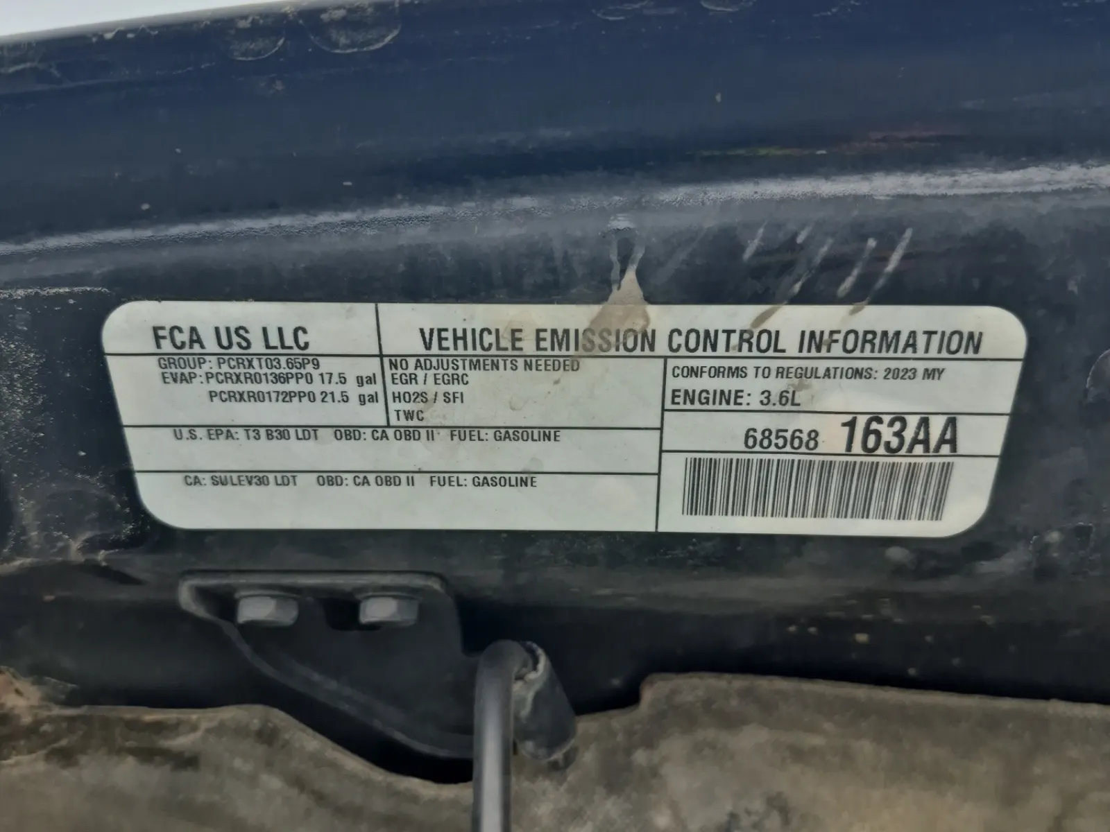Emission Sticker Photo