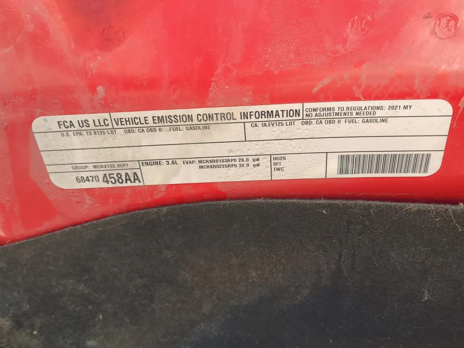 Emission Sticker Photo