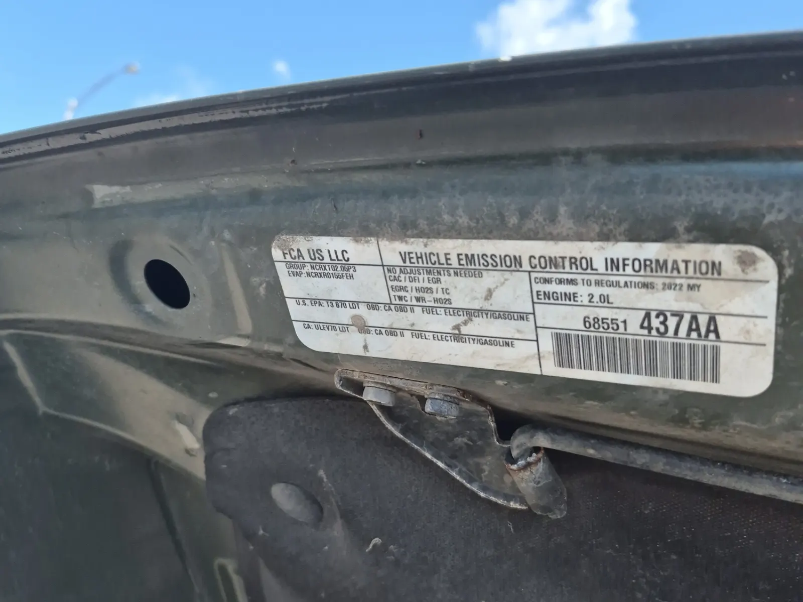 Emission Sticker Photo