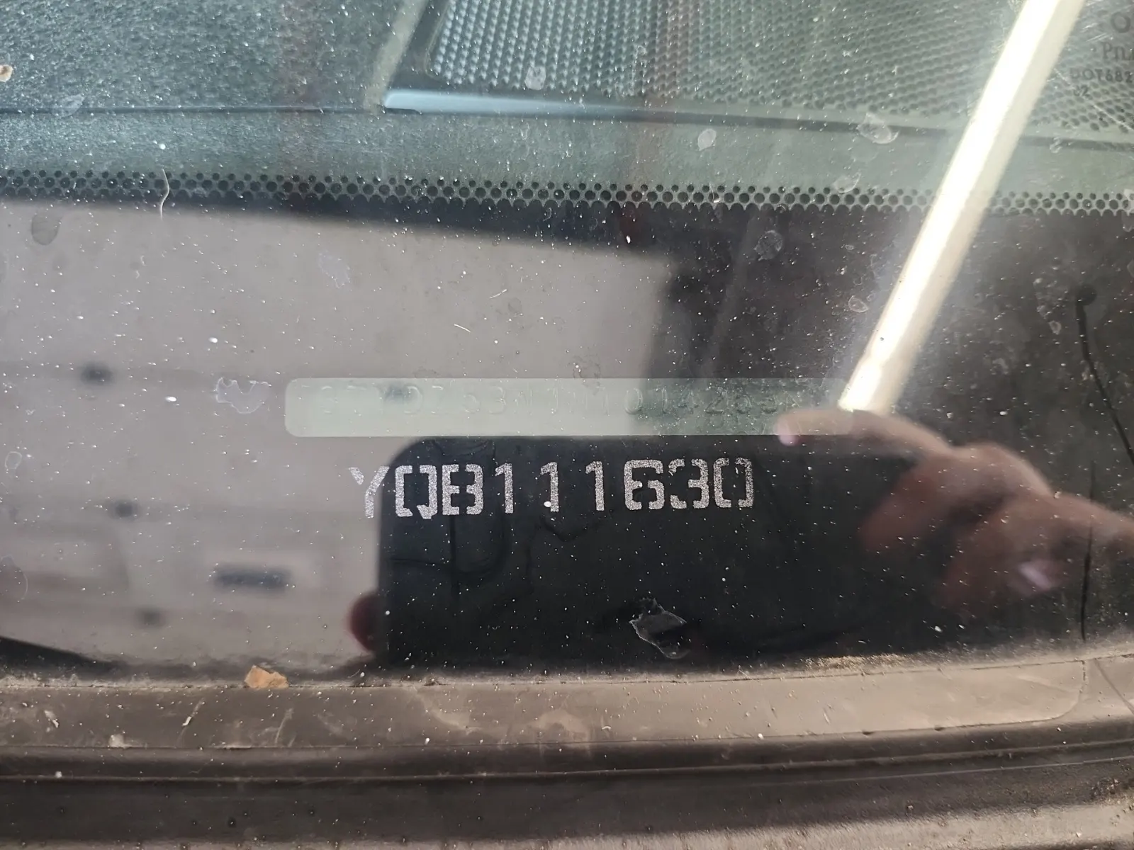 Dash VIN Plate Photo