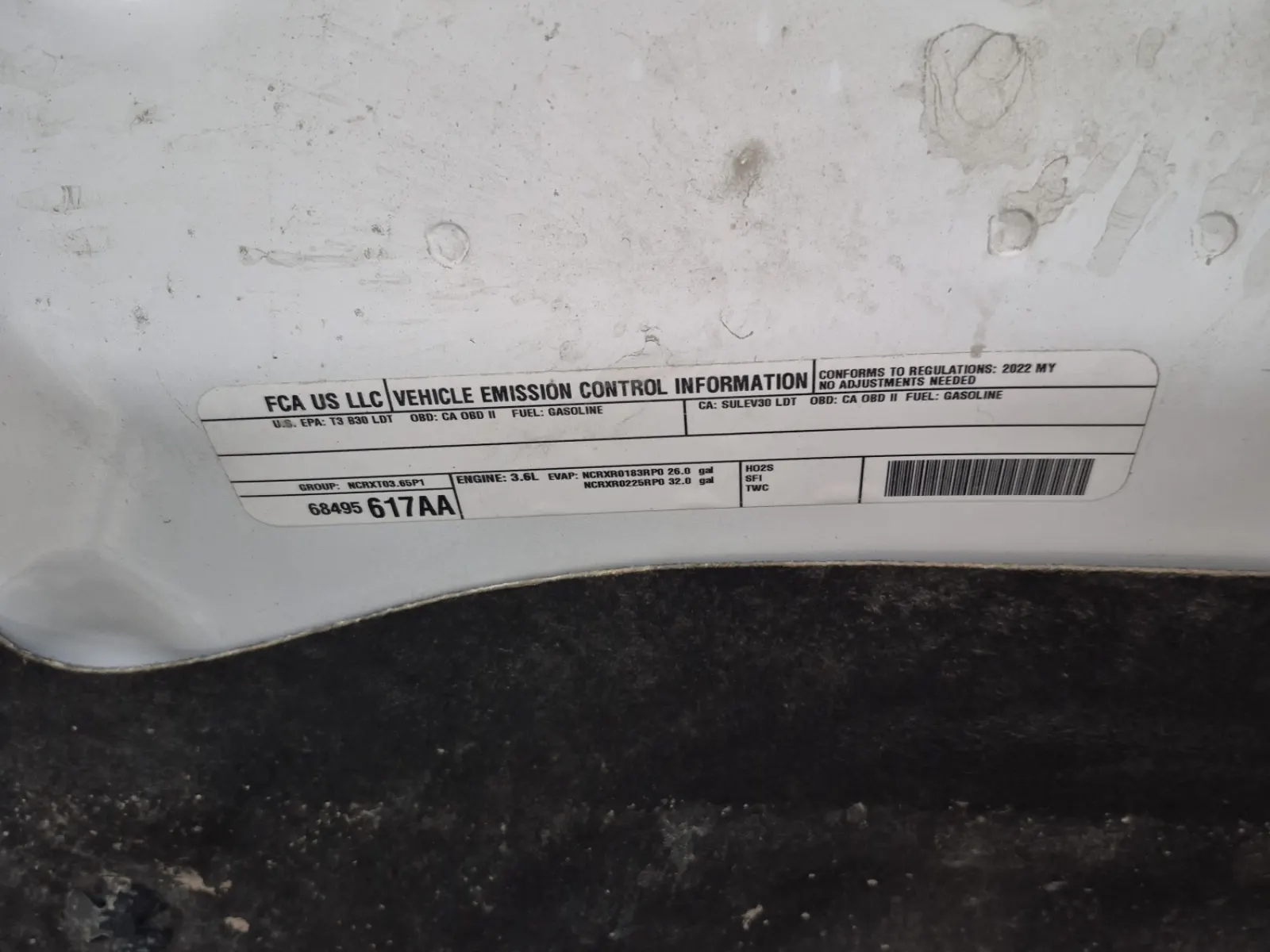 Emission Sticker Photo