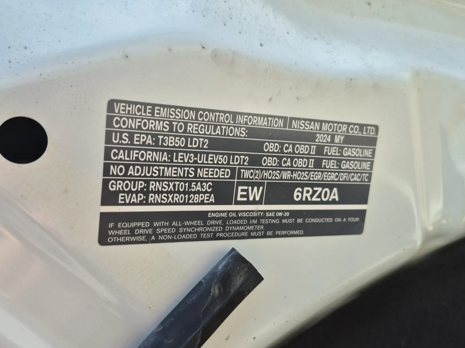 Emission Sticker Photo